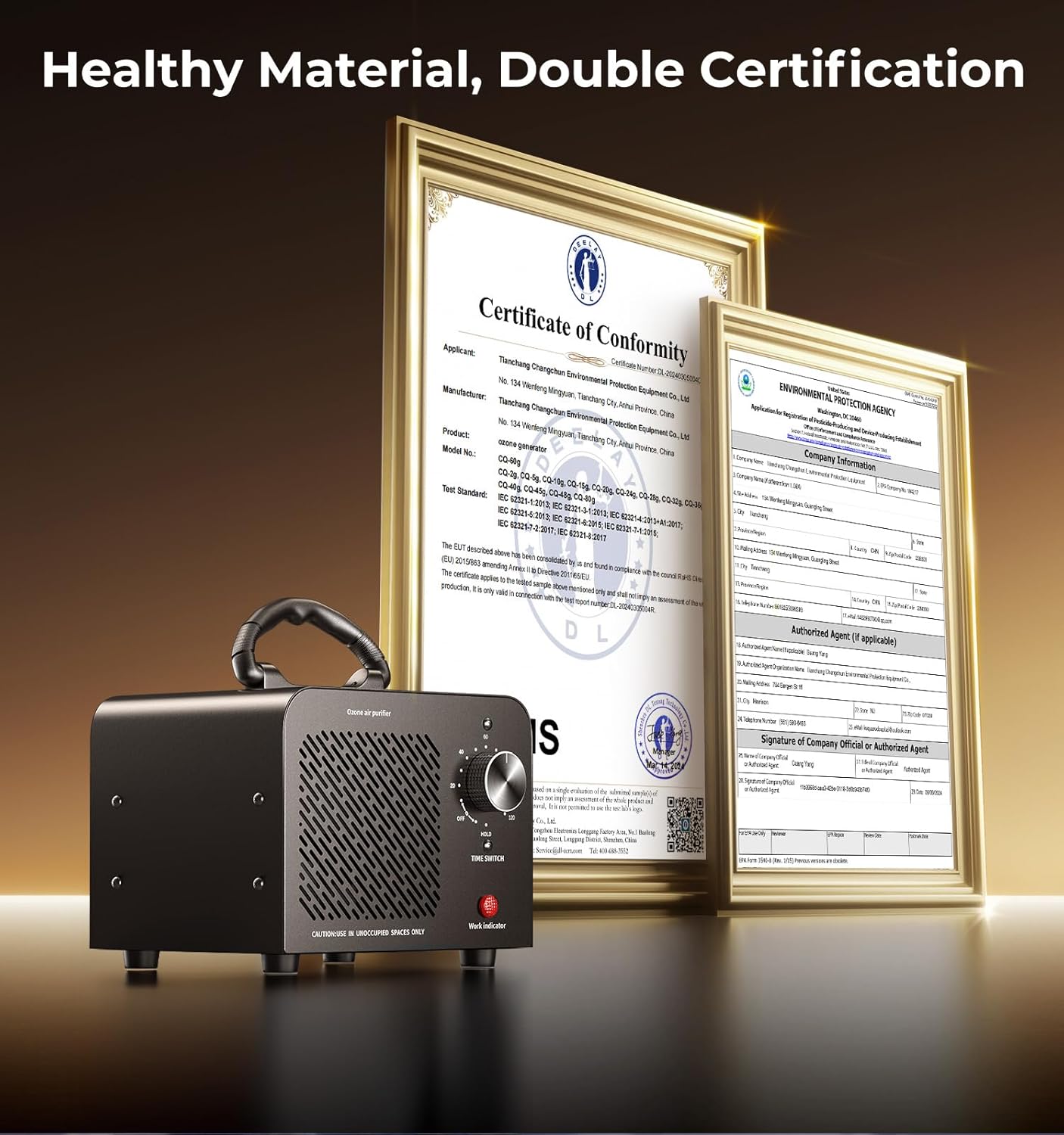 Hadlook Ozone Generator 48000mg Odor Remover Air Purifier Deodorizer