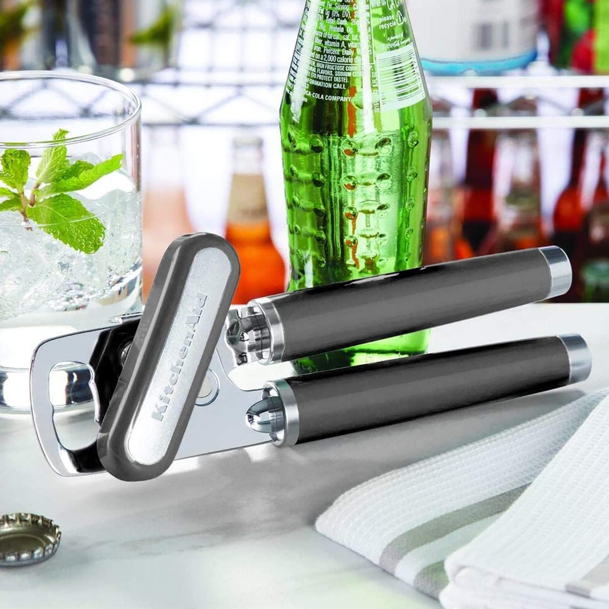 KitchenAid Classic Multifunction Can Opener Bottle Opener Gray