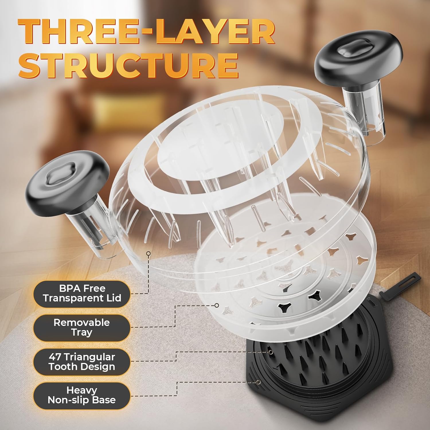 CLEANGOR Chicken Shredder Tool Twist Large BPA Free