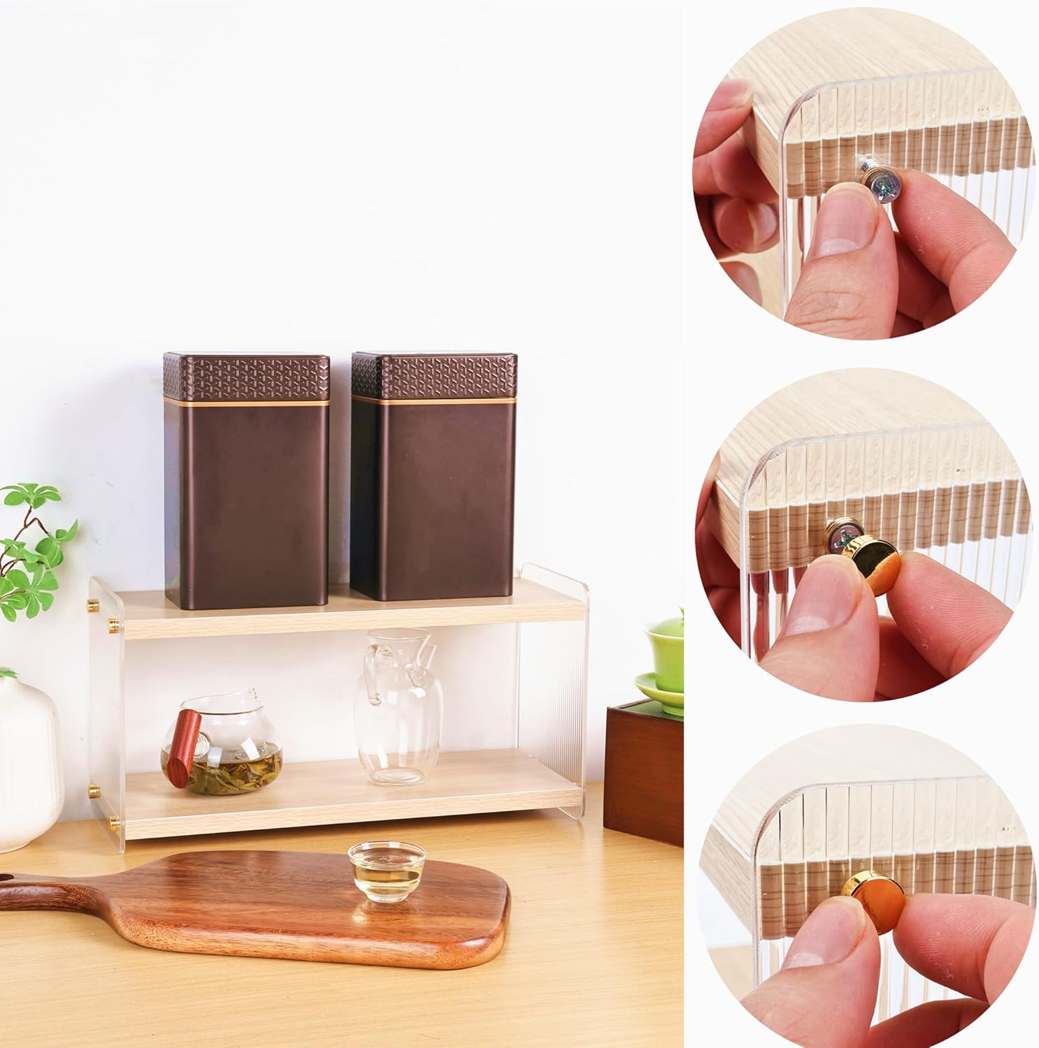 Coffee Counter Organizer 2 Tier Acrylic Storage