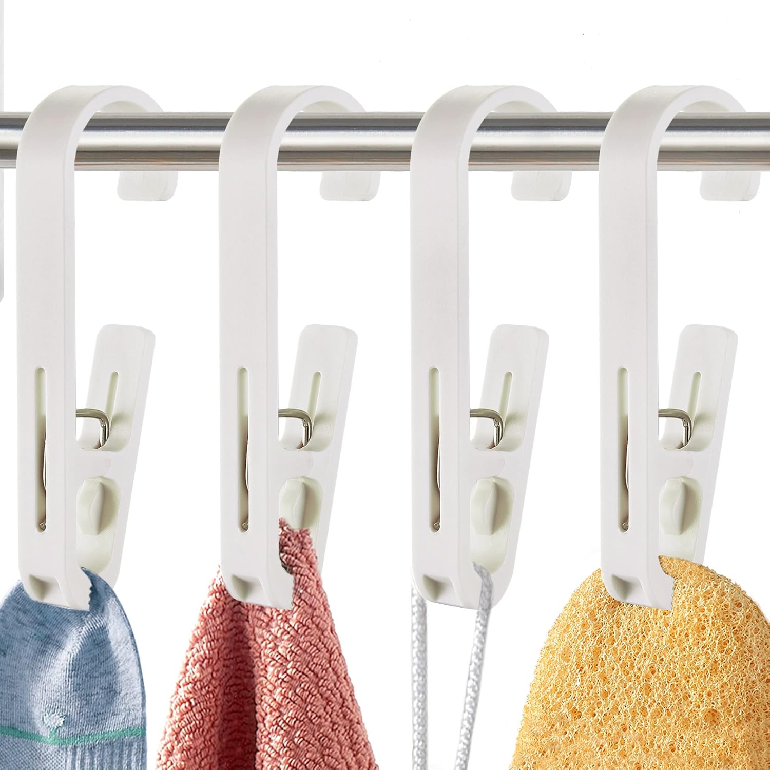 XoYoZo 4Pcs Laundry Hooks with Clips Organizer