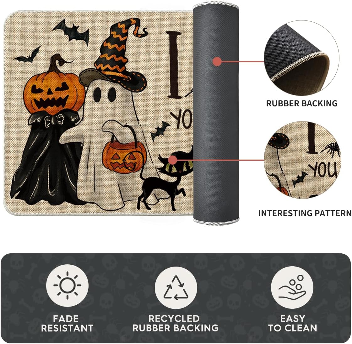 Artoid Mode Halloween Spider Web Kitchen Mats Set of 2