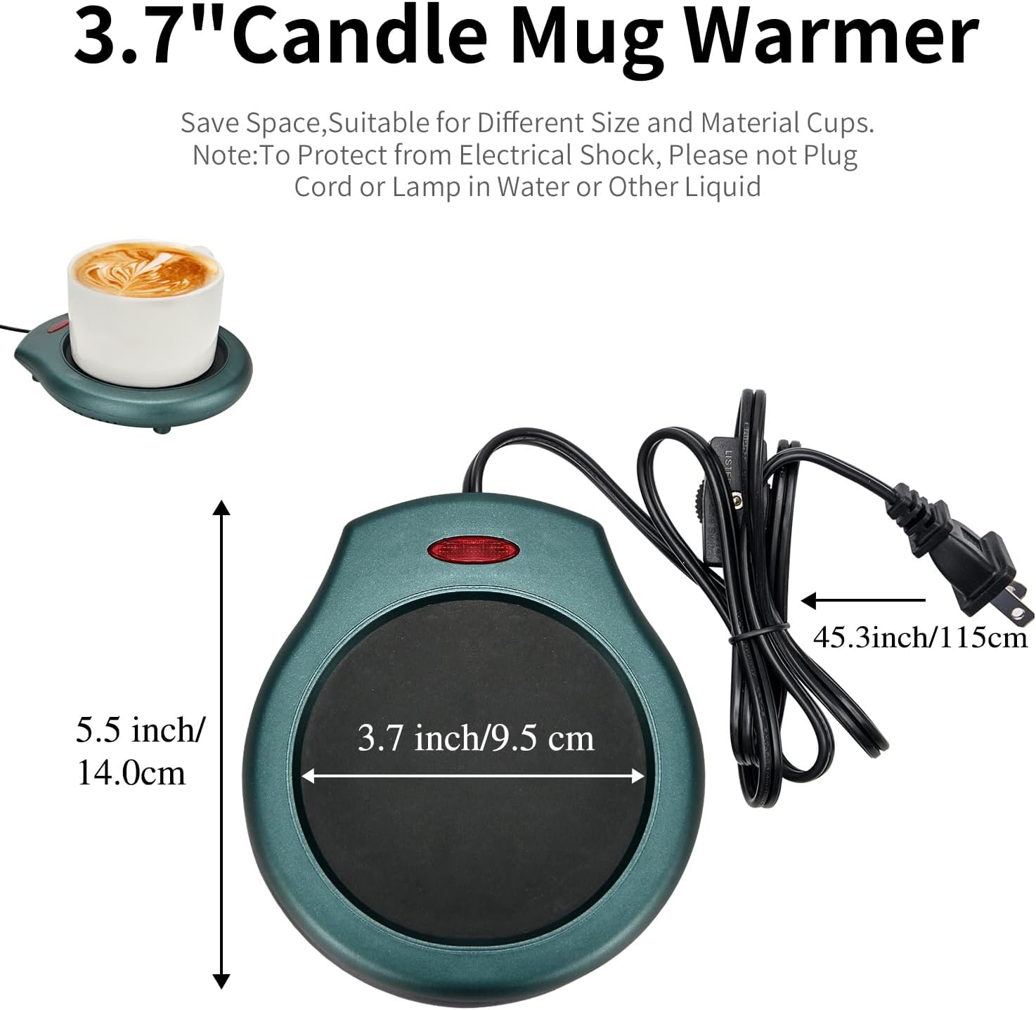 ASAWASA Candle Warmer for Large Jar and Coffee Mug