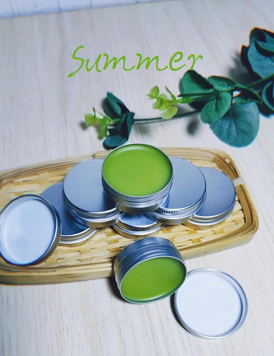 Tosnail 96-Pack Mini Round Aluminum Tins with Screw Lids