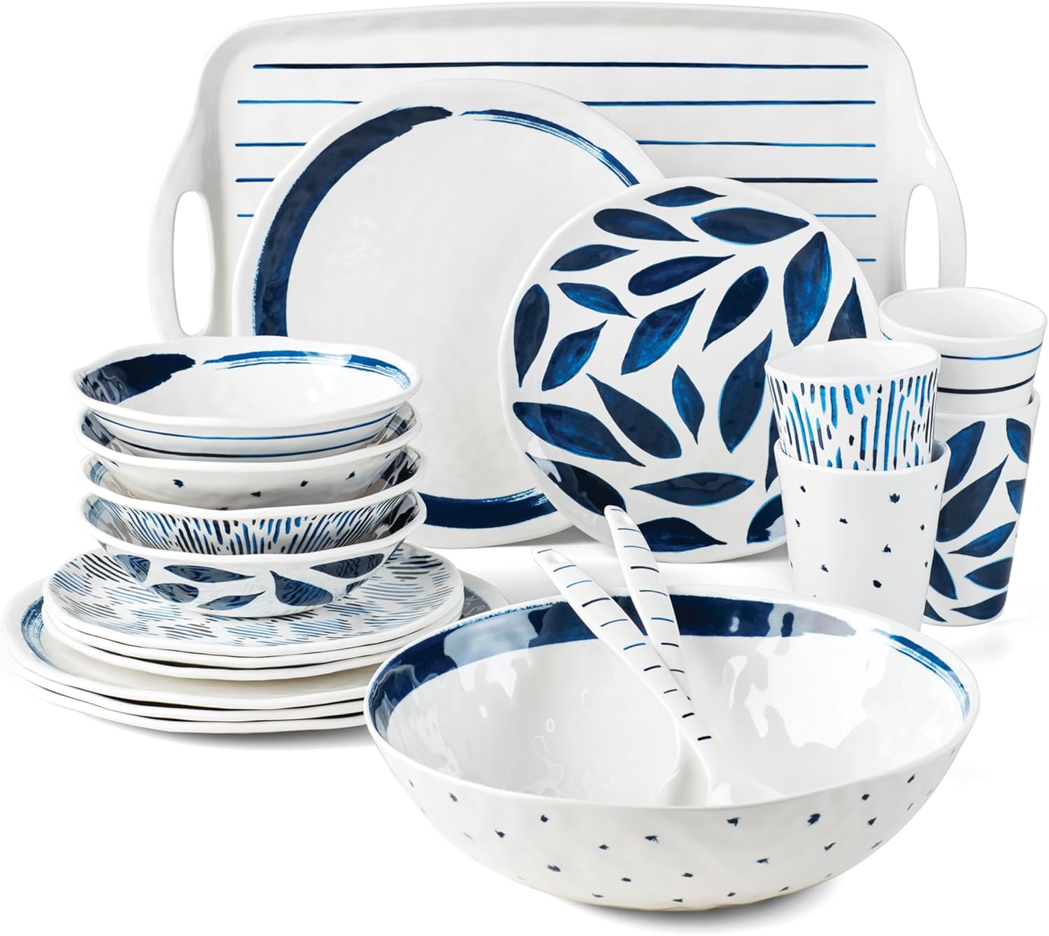 Lenox Blue Bay Melamine Dinnerware Set 20-Piece