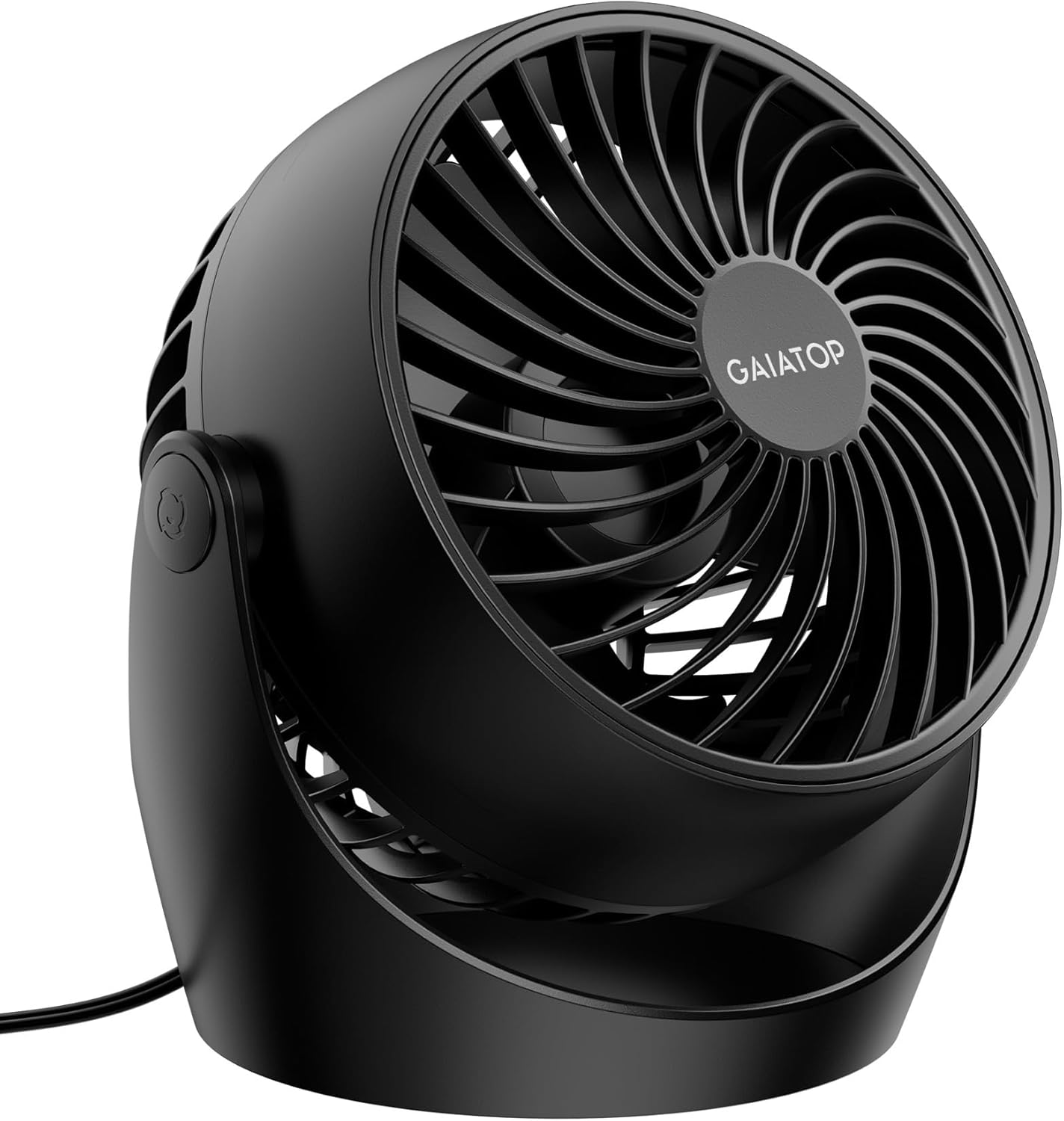 Gaiatop 5-Inch Portable Desk Fan - 3 Speed Black