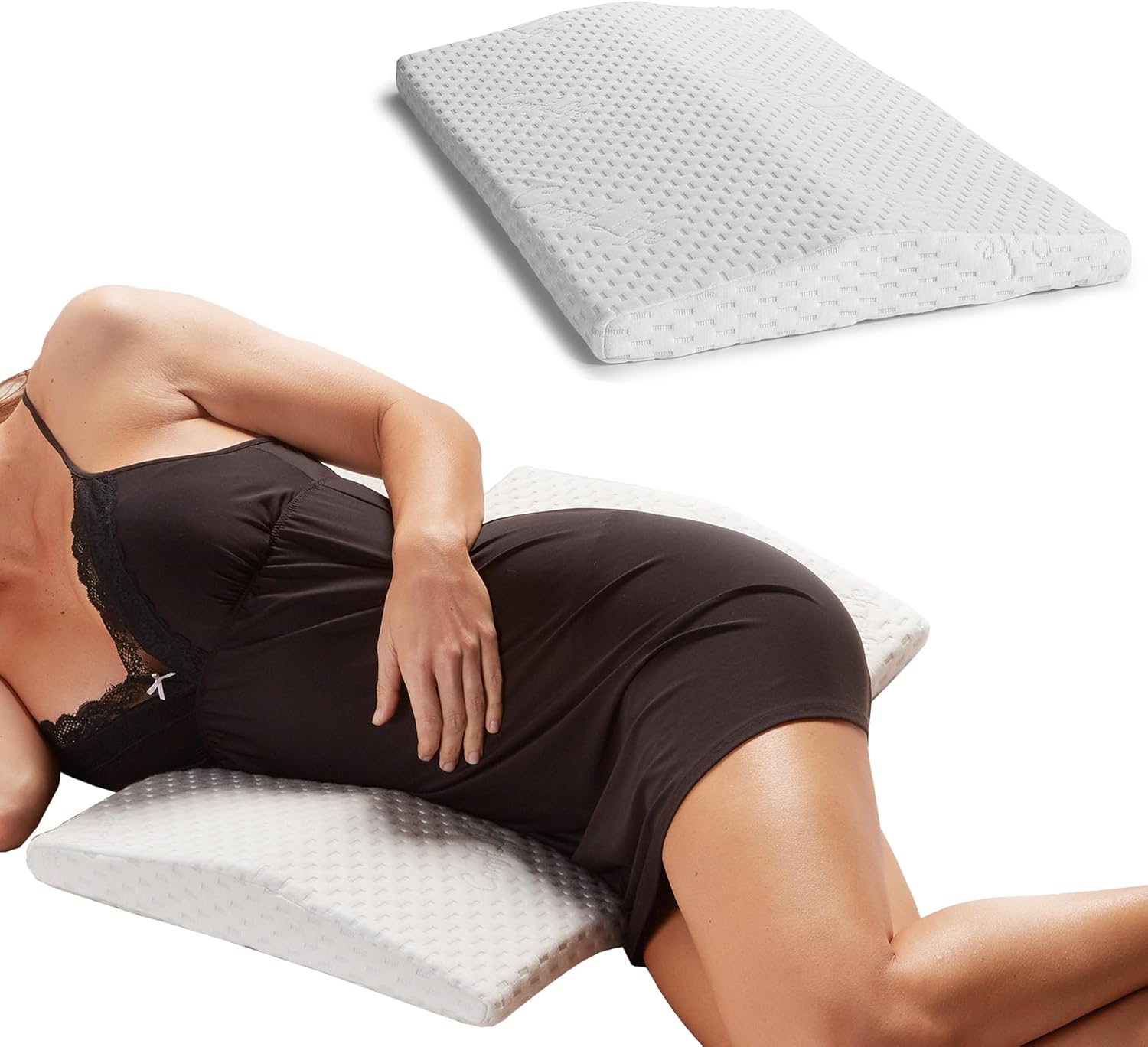 ComfiLife Lumbar Support Pillow for Back Pain Relief White Standard