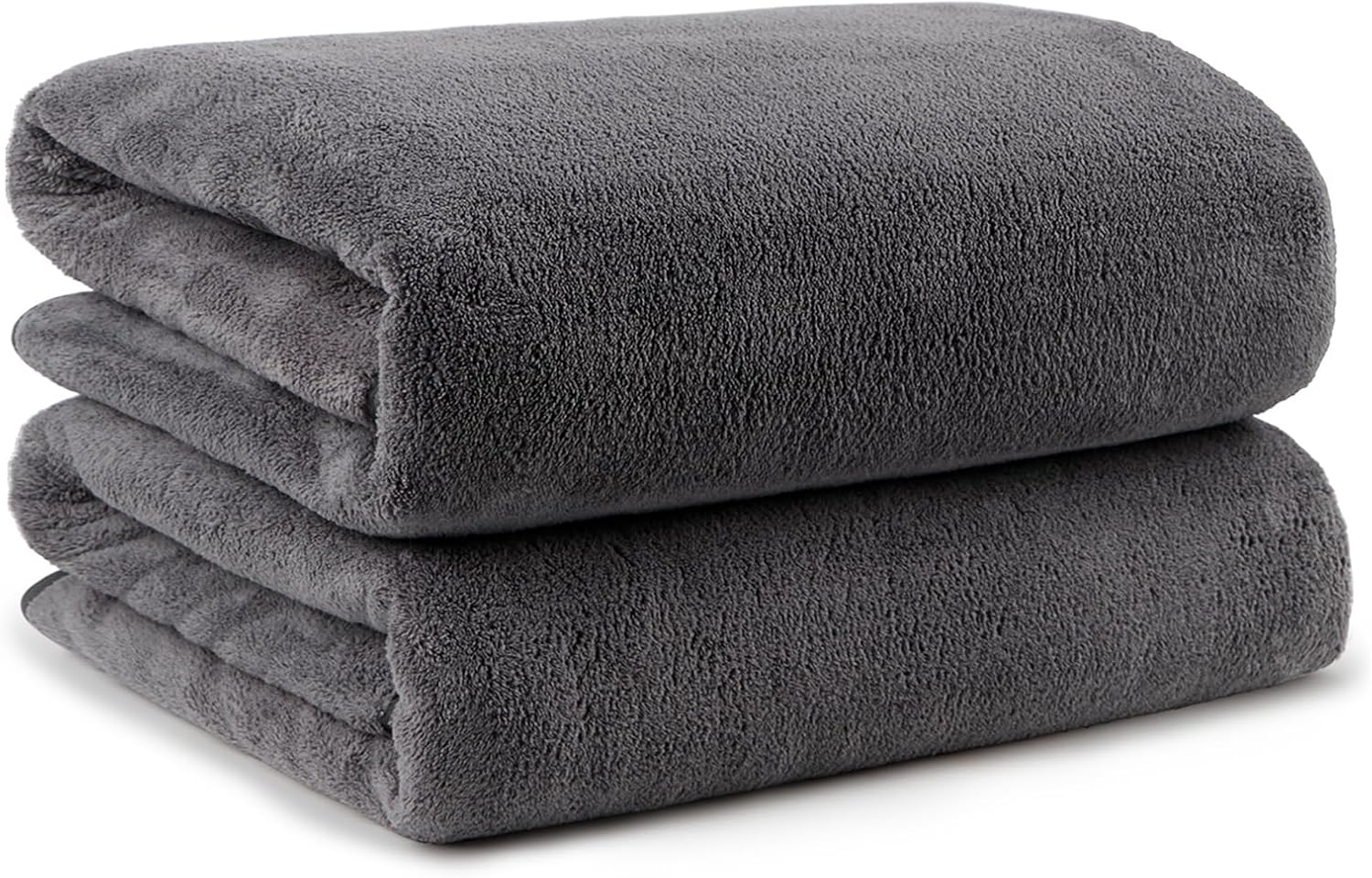 Orighty Bath Towels Pack of 2 - Soft Microfiber Quick Drying Grey