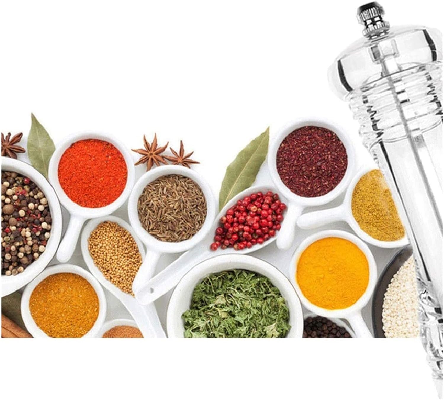 Refillable Pepper Mill Set 2pcs Manual Salt and Pepper Mill