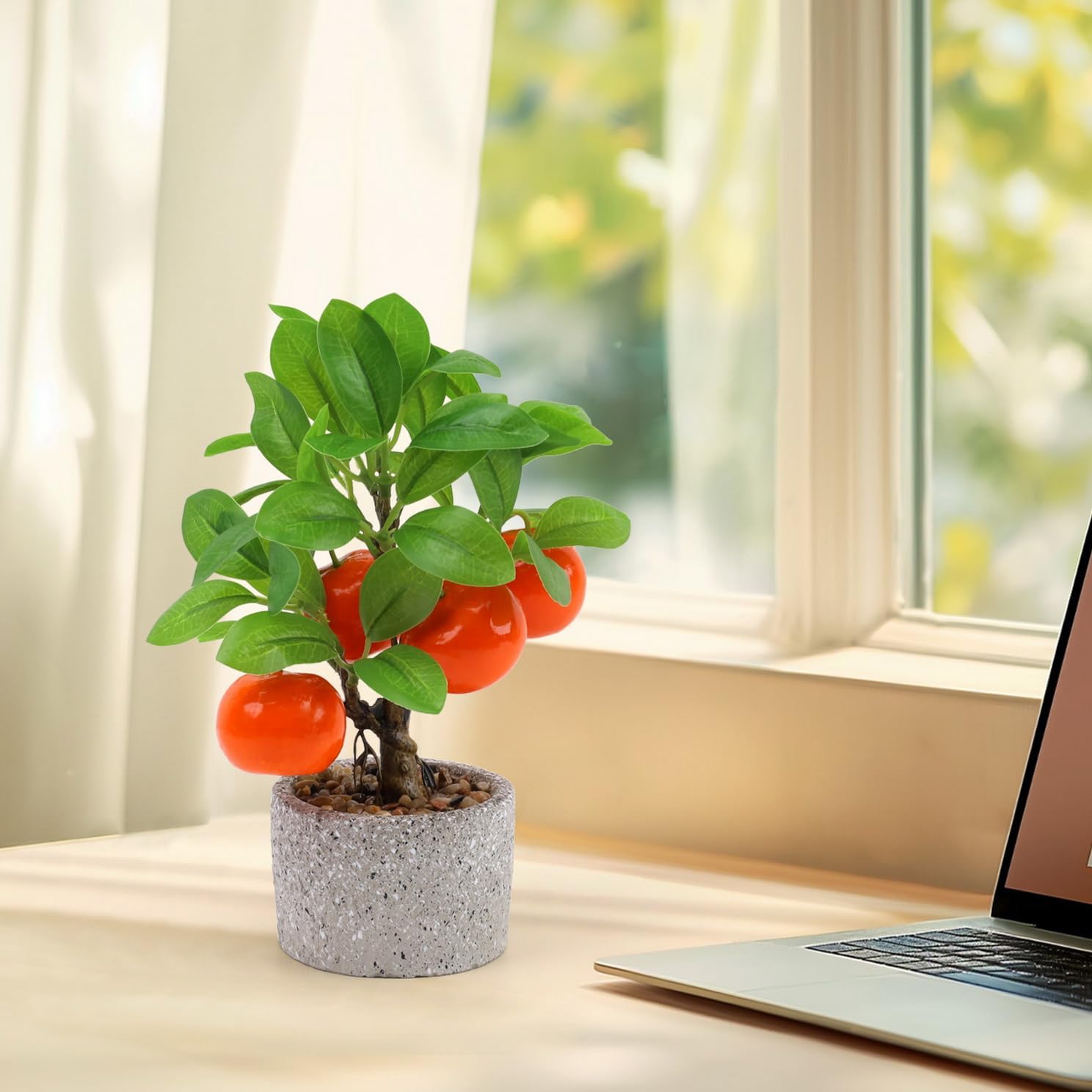 Woration Artificial Orange Tree Bonsai Indoor Decor