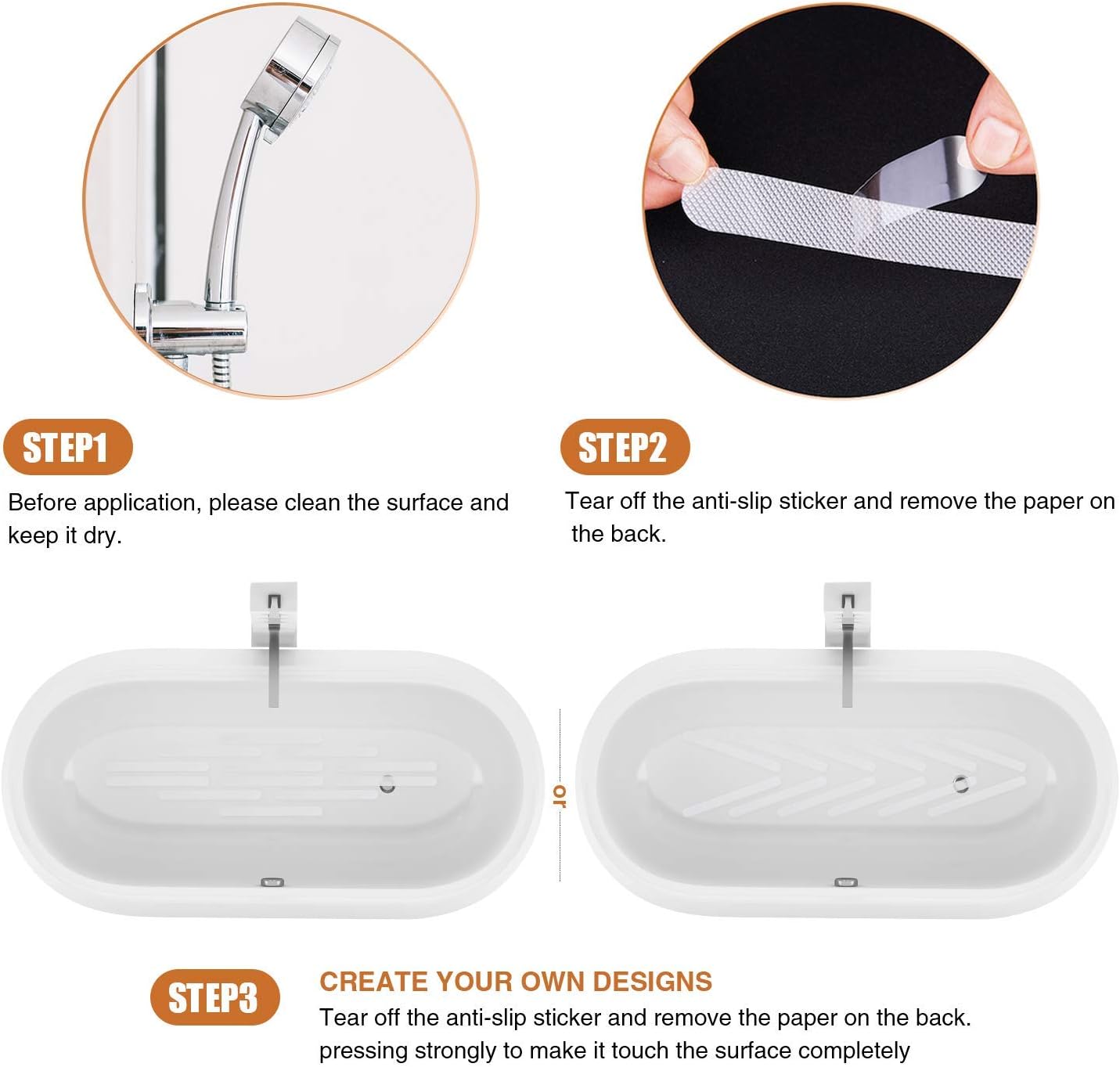 Secopad Anti Slip Shower Stickers Set