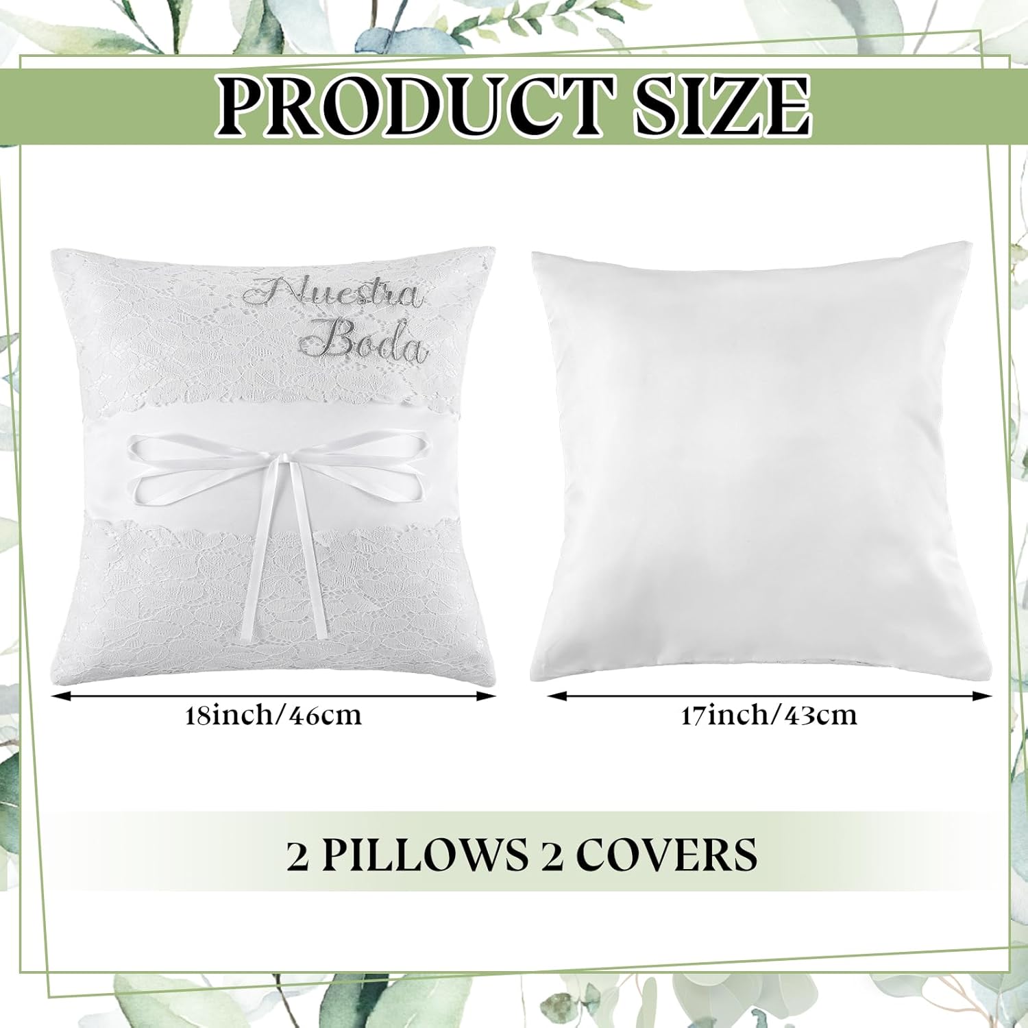 Mixweer 2pcs Wedding Kneeling Pillow Set