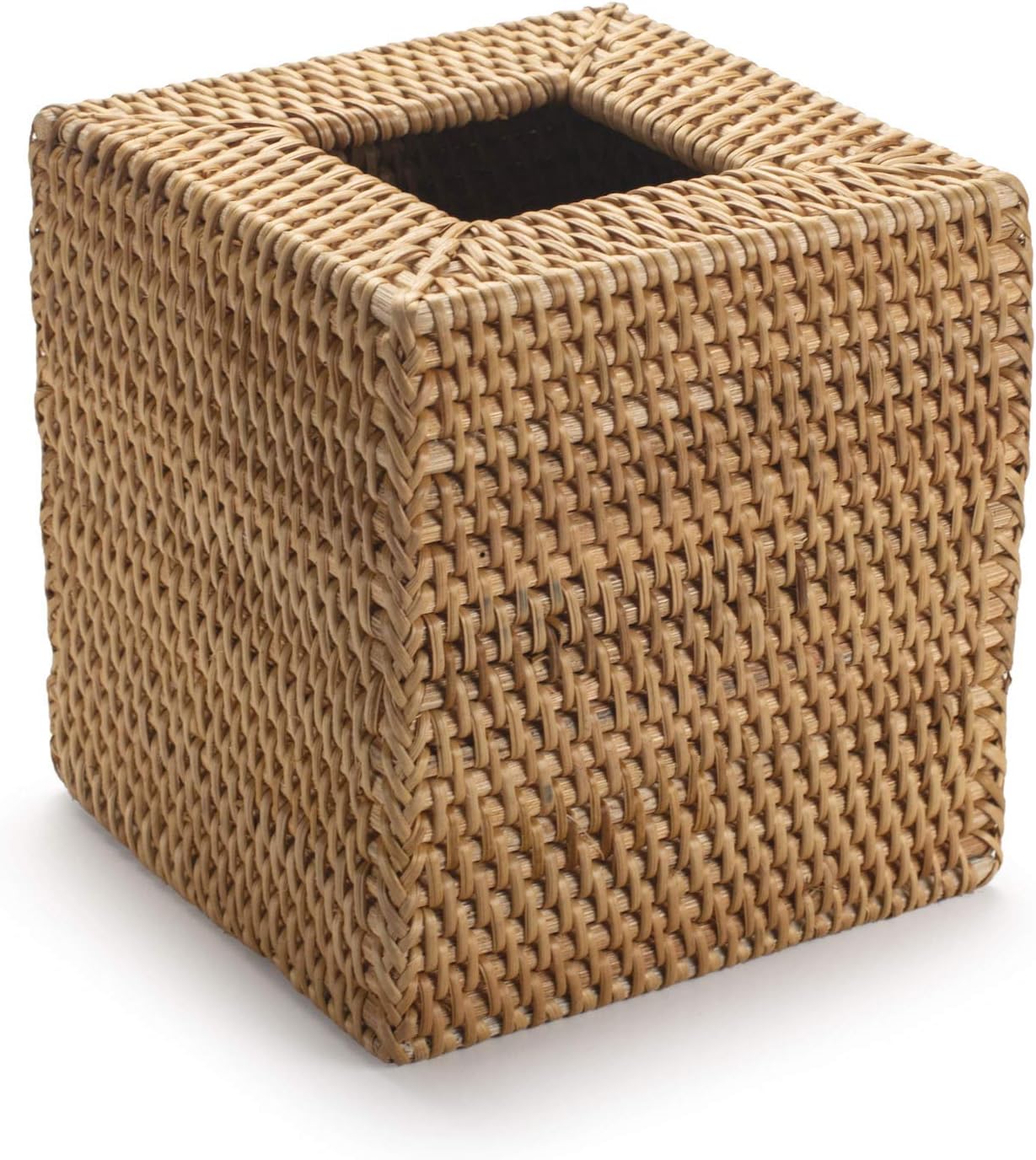 YANGQIHOME Rattan Tissue Box Cover Square Natural