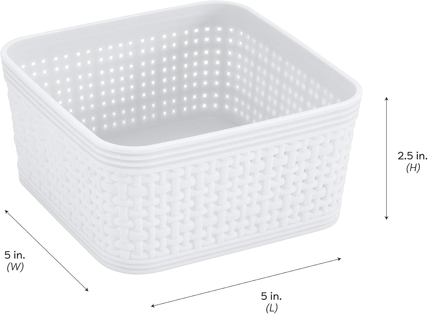 Simplify 5 Piece Organizer Set White
