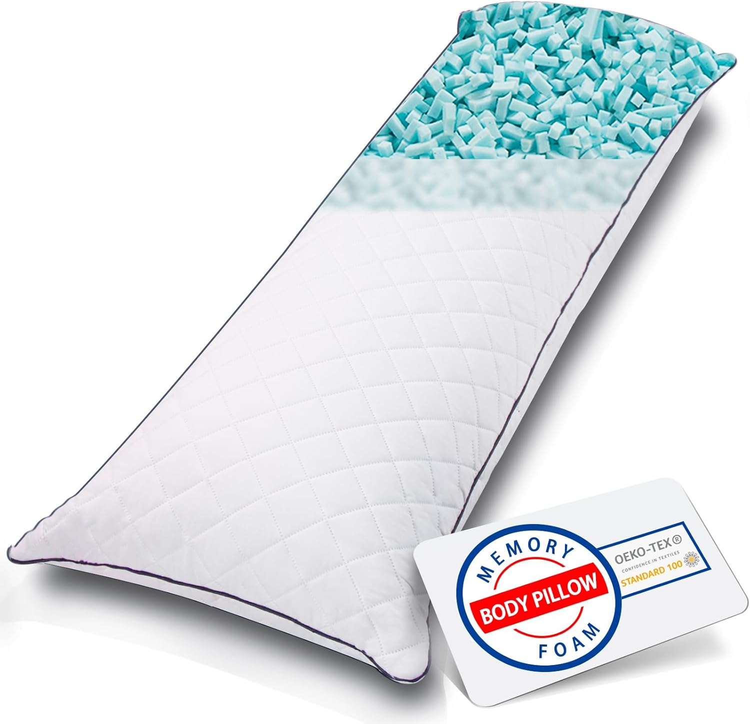 Cooling Memory Foam Body Pillow Insert for Adults