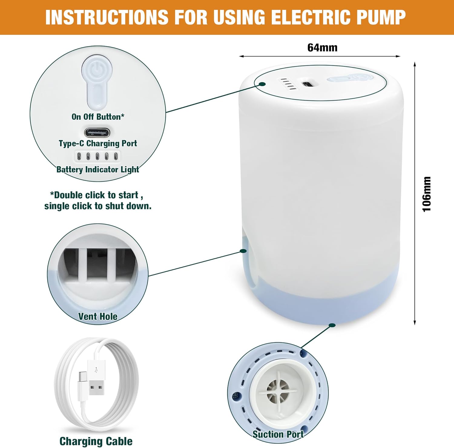 HIBAG Vacuum Storage Bags with Electric Pump 10 Pack
