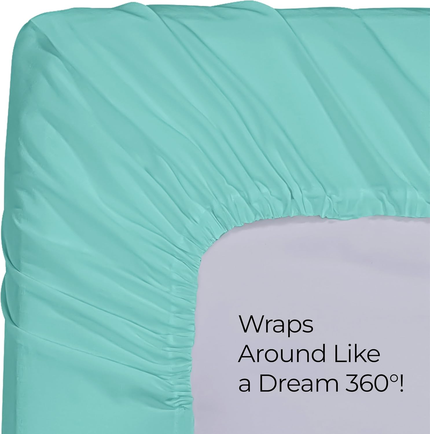 Utopia Bedding Twin Fitted Sheet Spa Blue