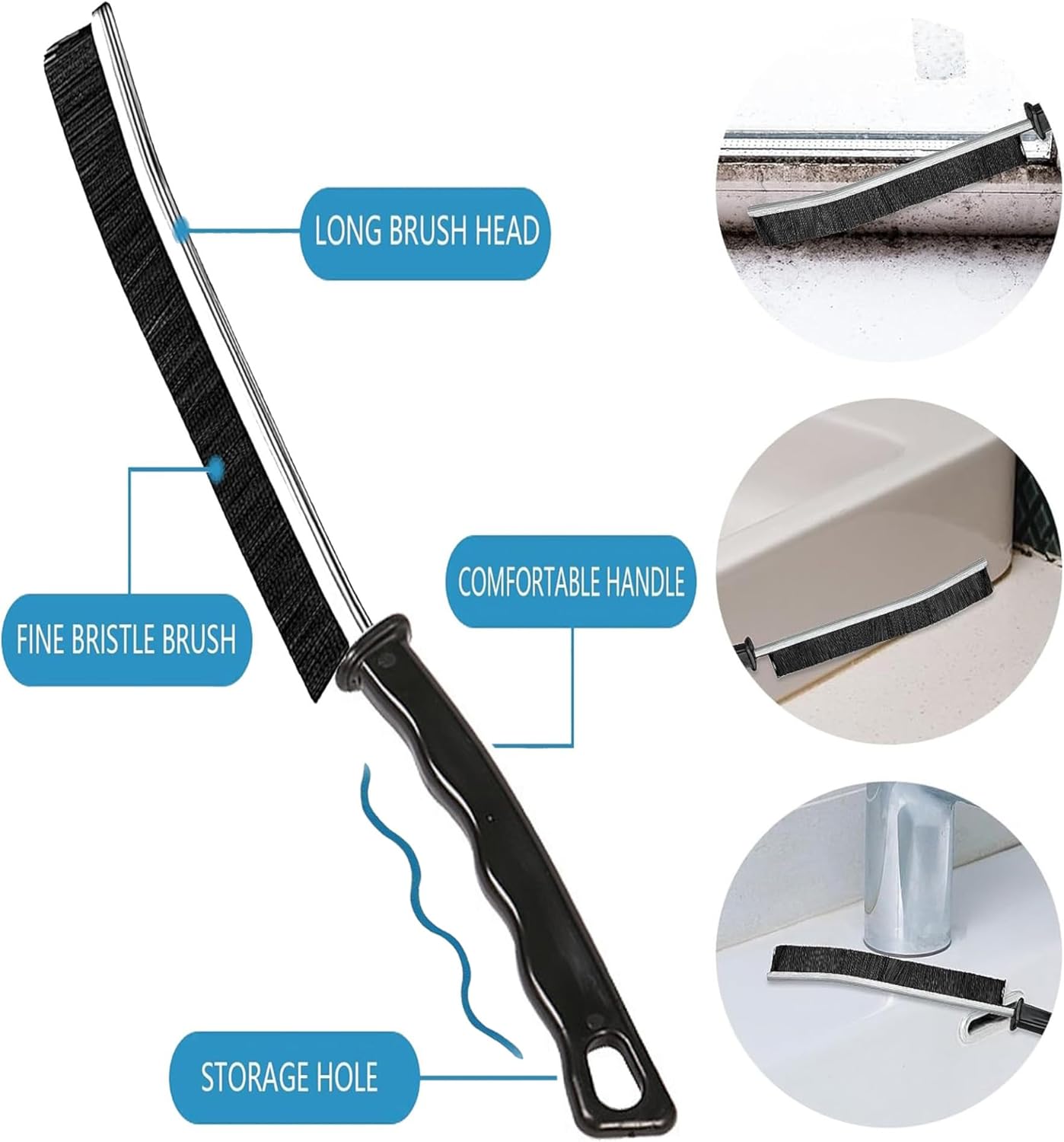 Hard Bristle Crevice Cleaning Brush 6pcs Set