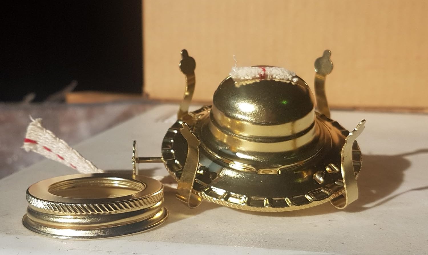 BP Lamp Replacement 2 Size Brass Plated Burner with Cotton Wick