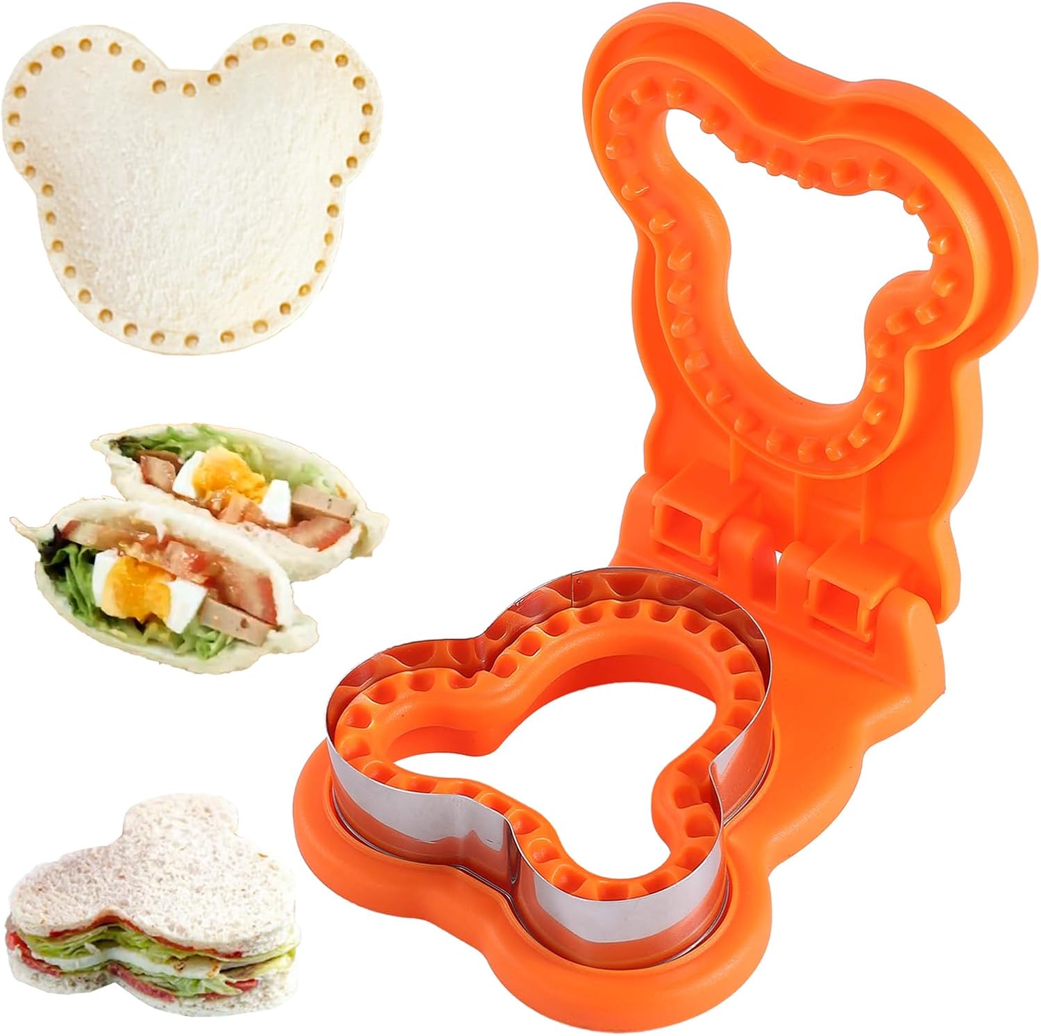 Sandwich Cutter and Sealer for Kids and Adults Orange