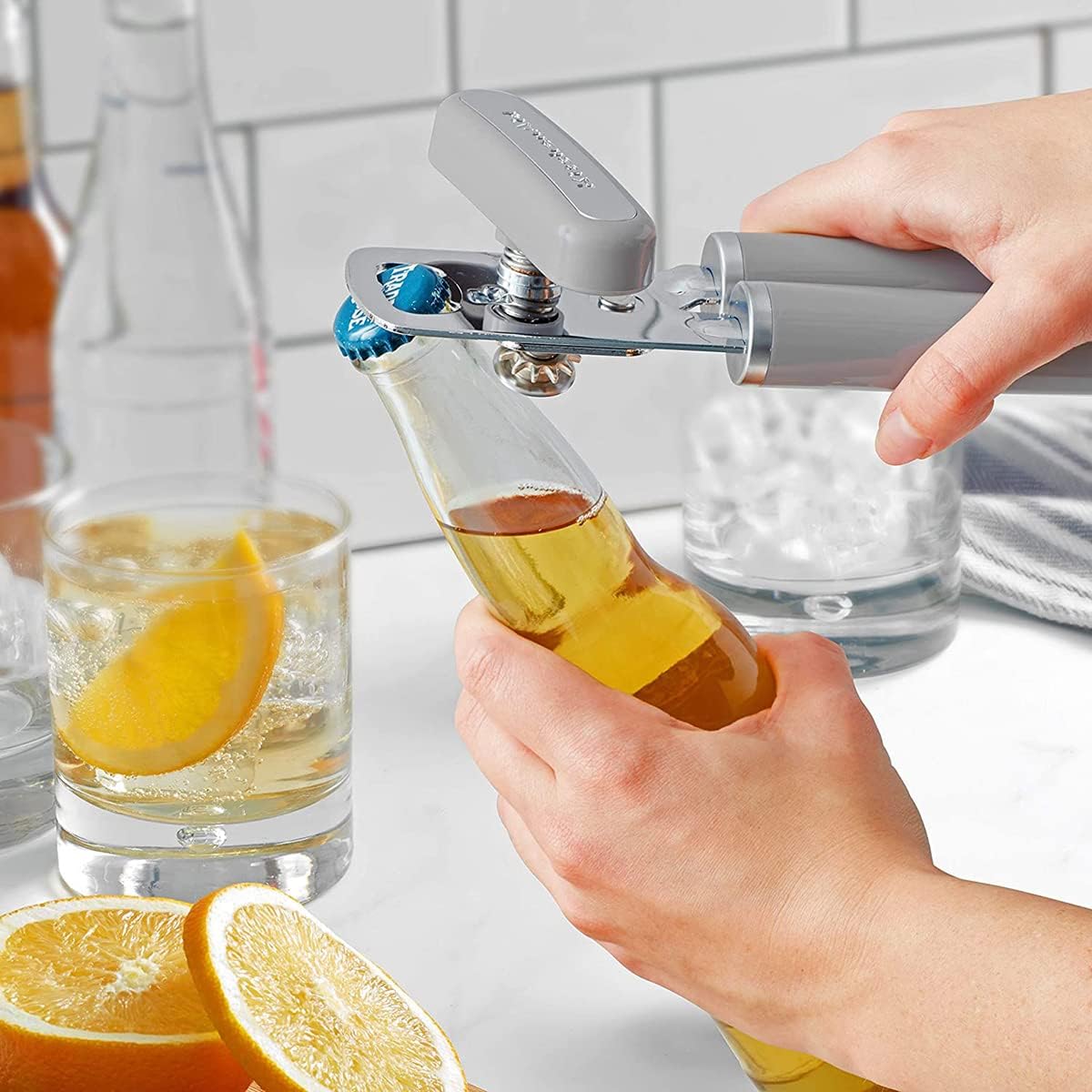 KitchenAid Classic Multifunction Can Opener Bottle Opener Gray