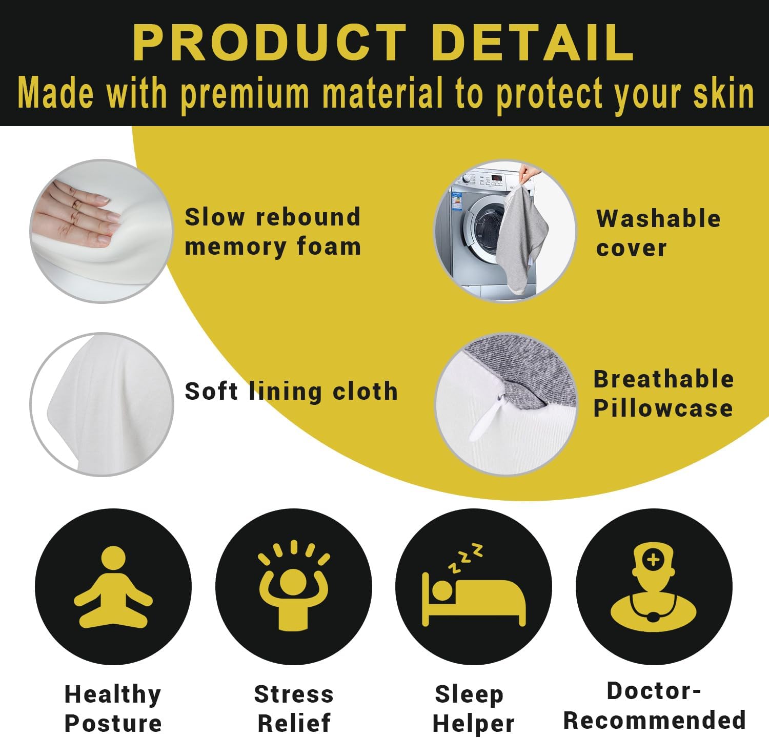 Long Knee Pillow for Side Sleepers Hip and Knee Support