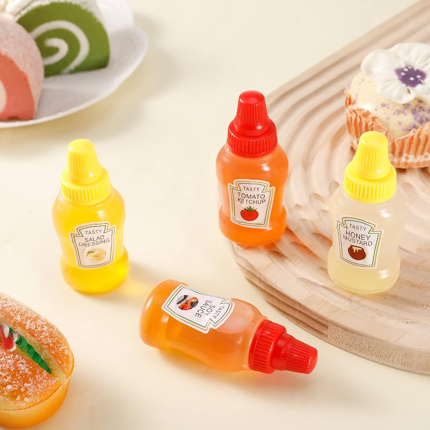 Jspupifip Mini Condiment Squeeze Bottles Set of 4