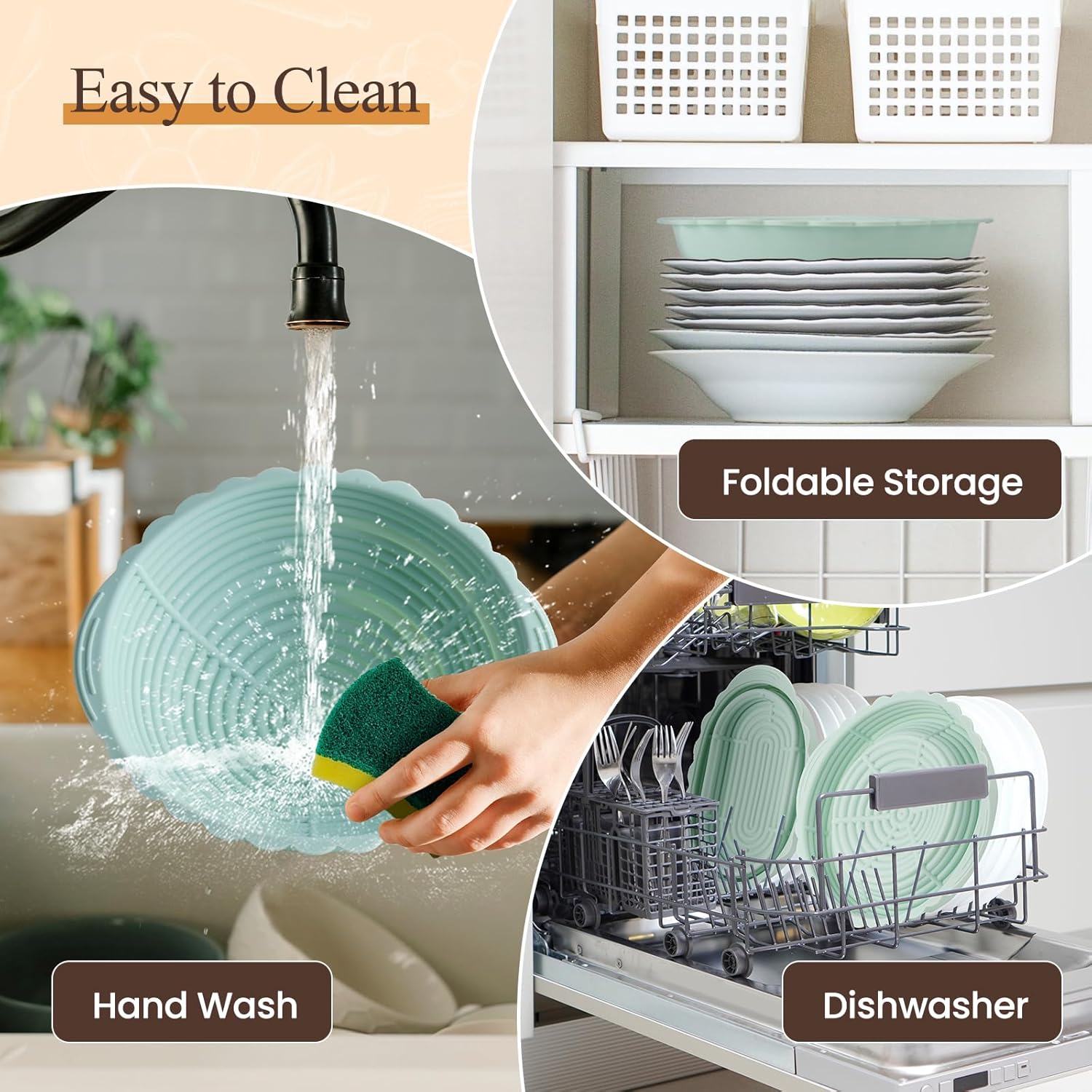 Neddie Upgraded Silicone Banneton Proofing Basket Set of 2