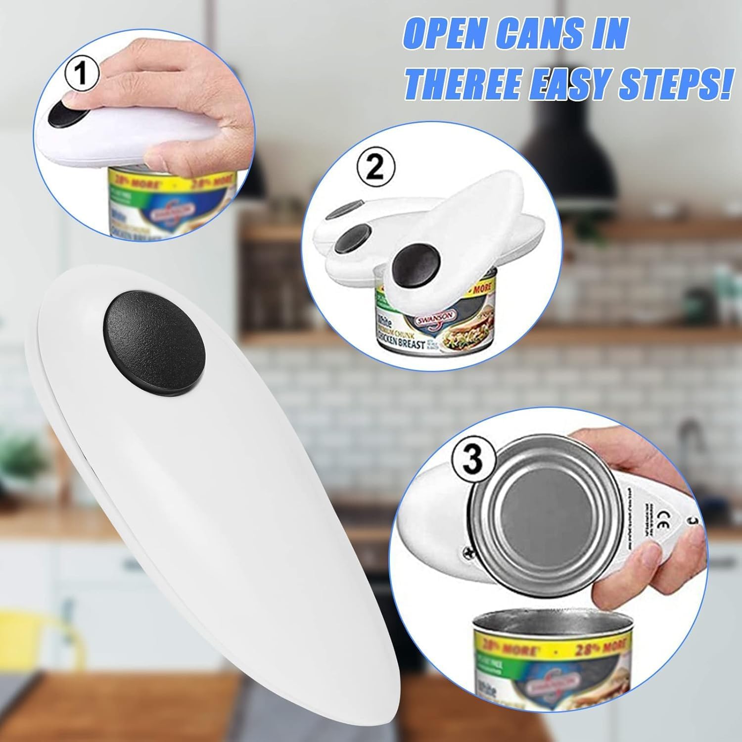 Durable Stainless Steel Can Opener With Smooth Edge And Ergonomic Handle