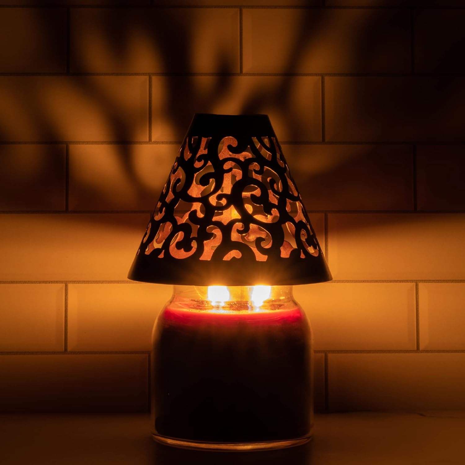 A Cheerful Giver Victorian Candle Shade Copper