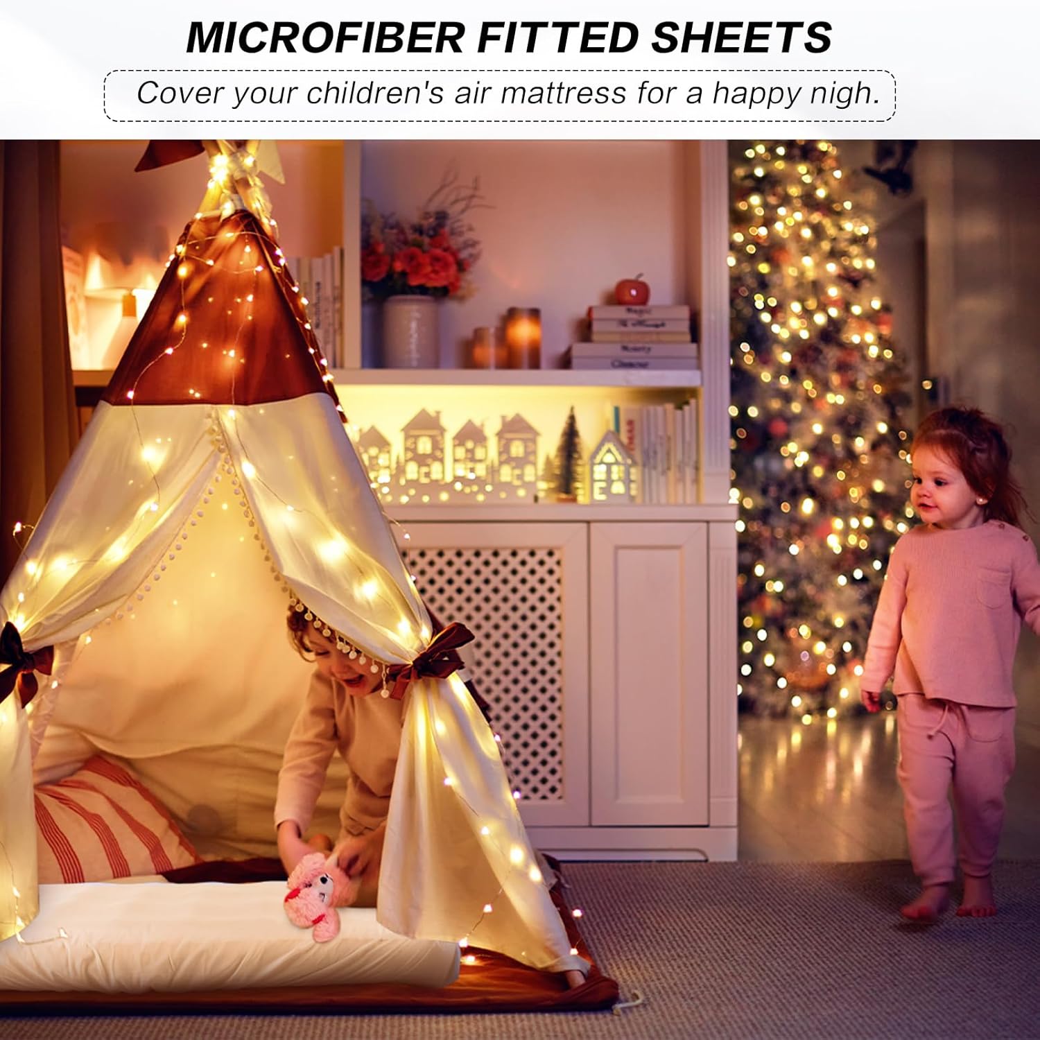 Breling Kids Air Mattress Fitted Sheet White 1 Pcs