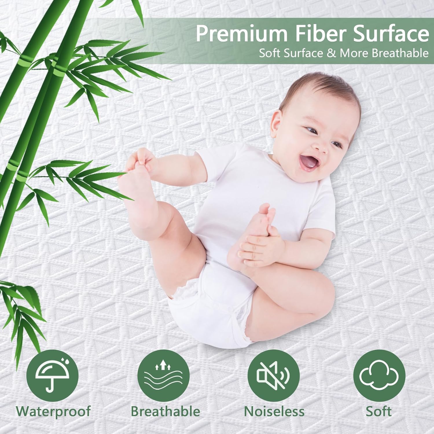 GOPOONY Premium Queen Mattress Protector Waterproof Cooling 3D Air Fabric