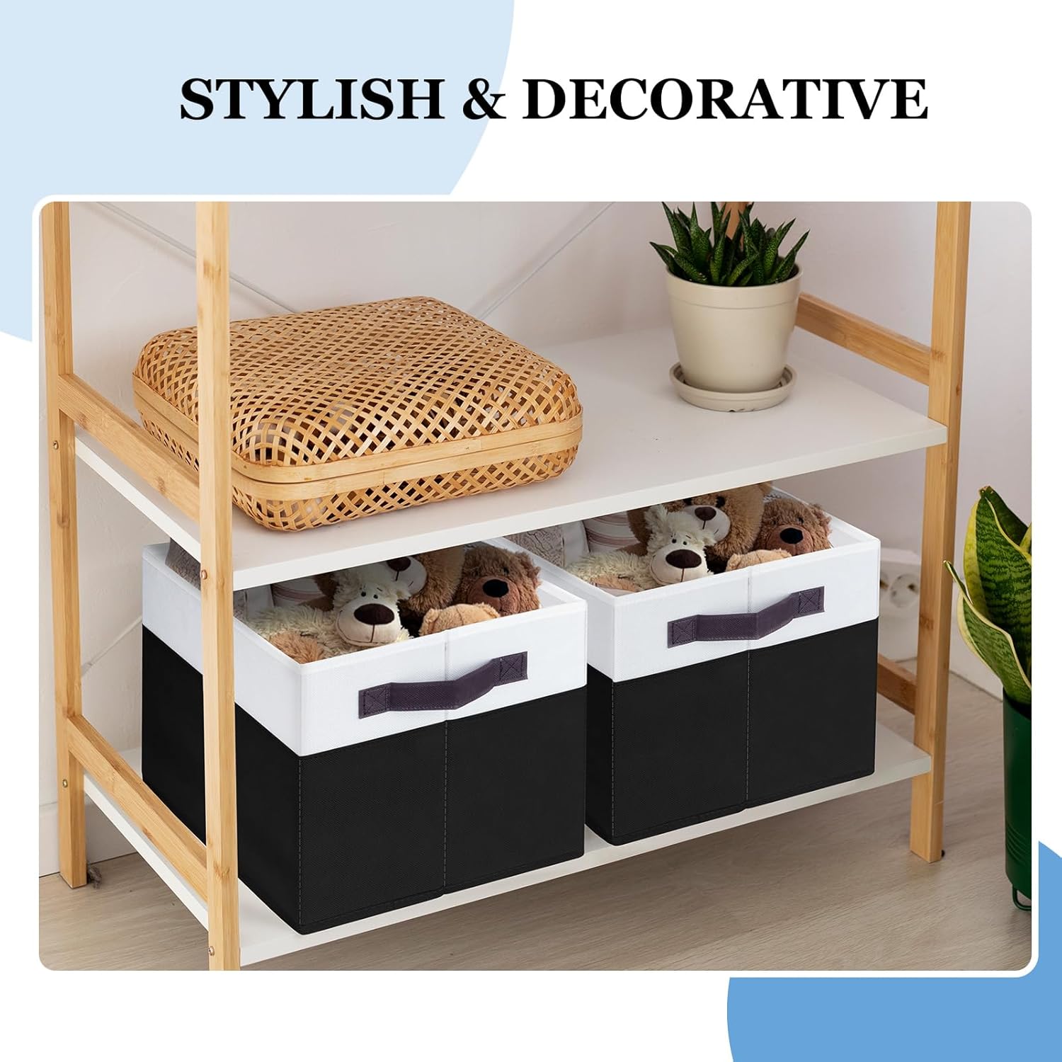 Criusia 4-Piece Collapsible Storage Bins with Handles
