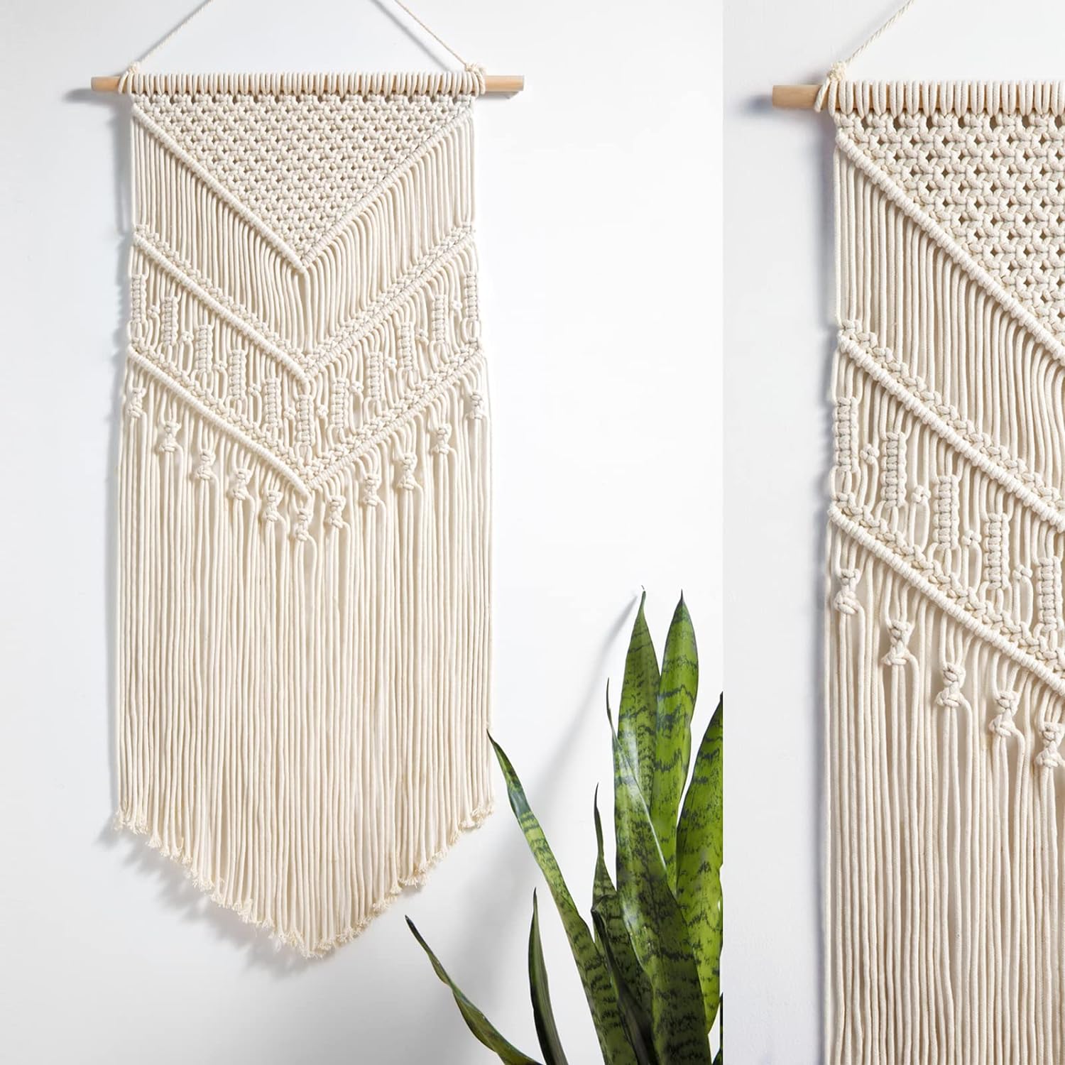 Mkono Macrame Wall Hanging Decor 17x33 Inches
