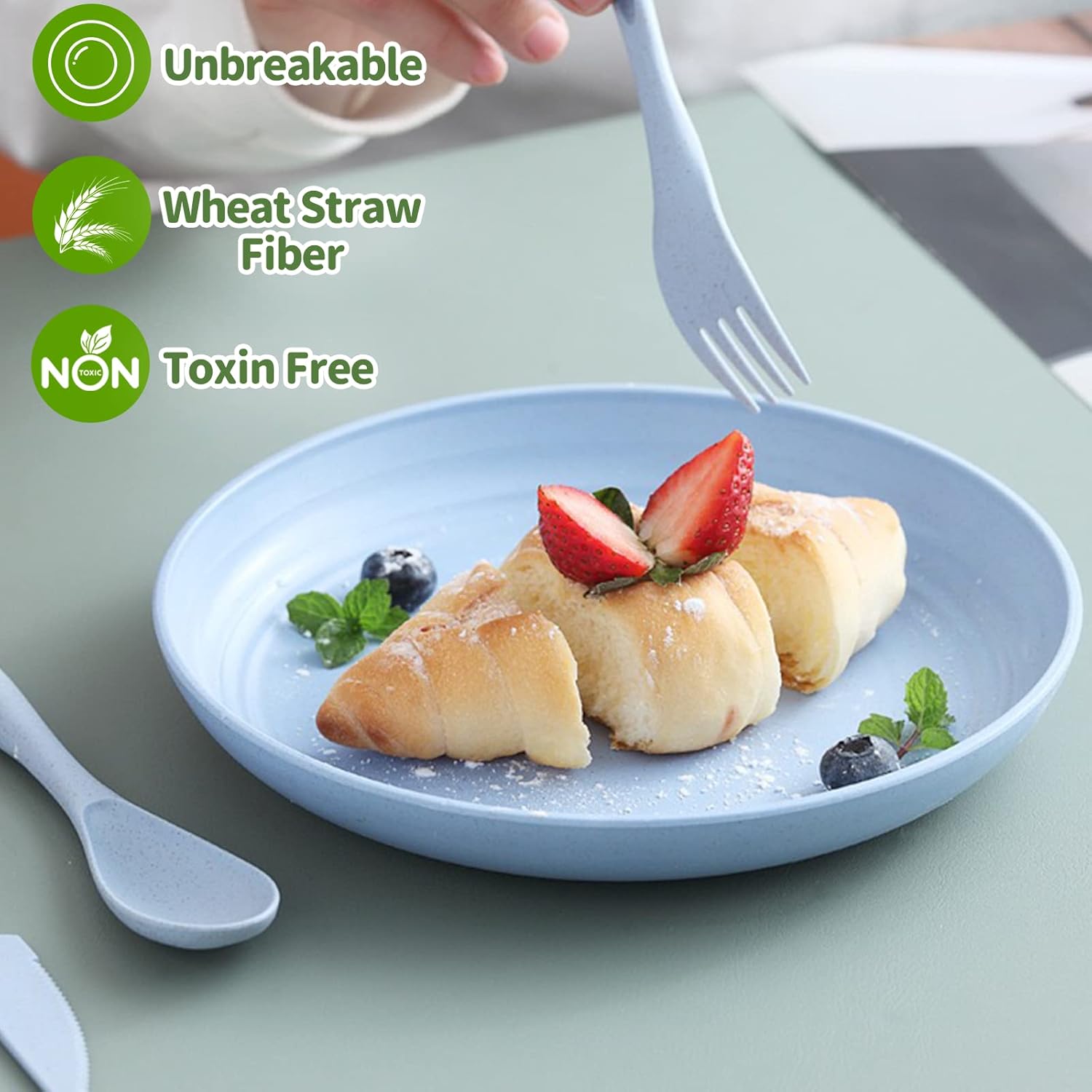 Mfacoy 6 Pack Unbreakable Dinner Plates 10 Inch