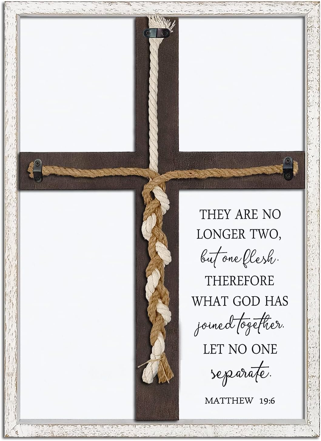 Matthew 196 Unity Sign Wedding Ceremony Wood Frame
