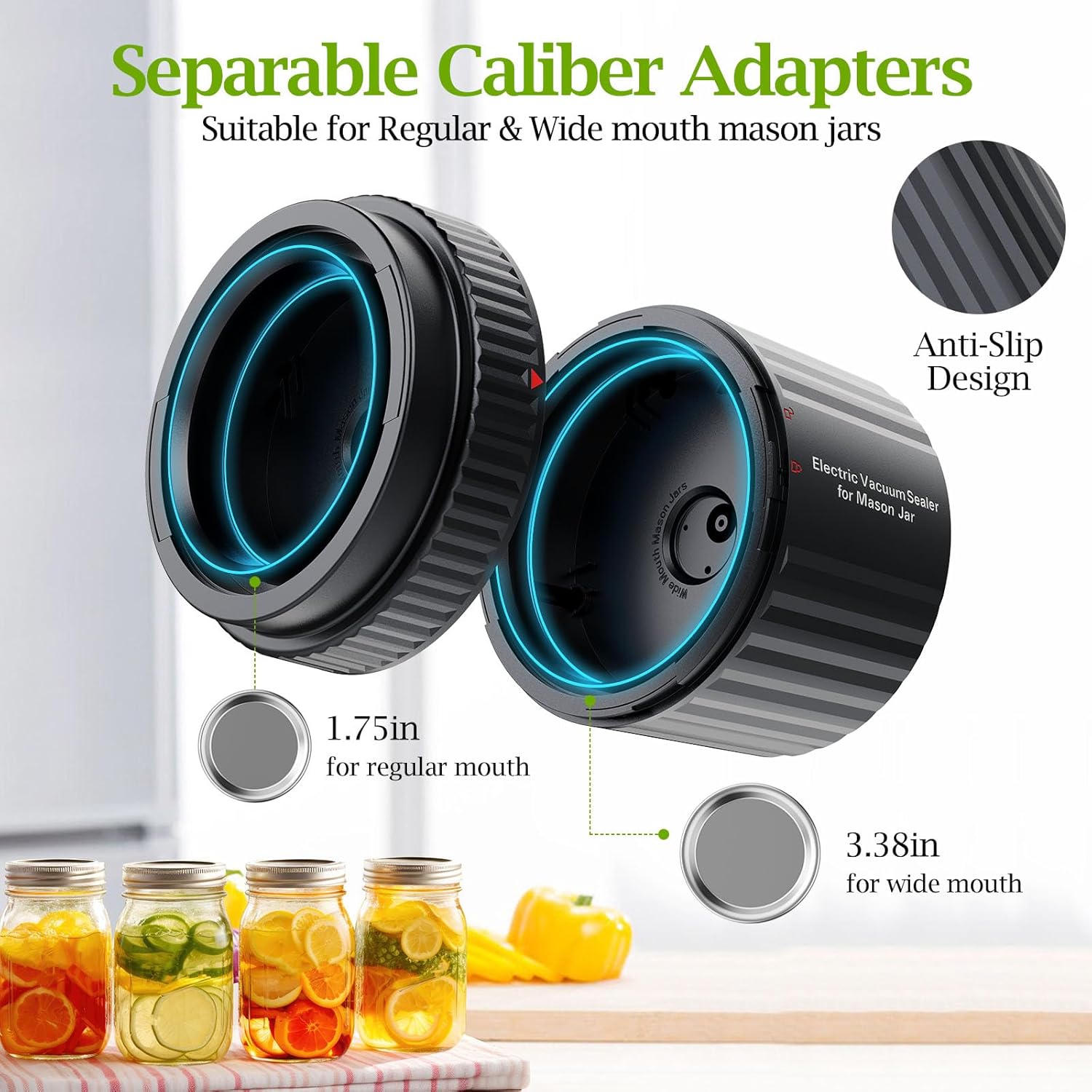2025 Updated Electric Mason Jar Vacuum Sealer Kit with Extra Lids and Labels