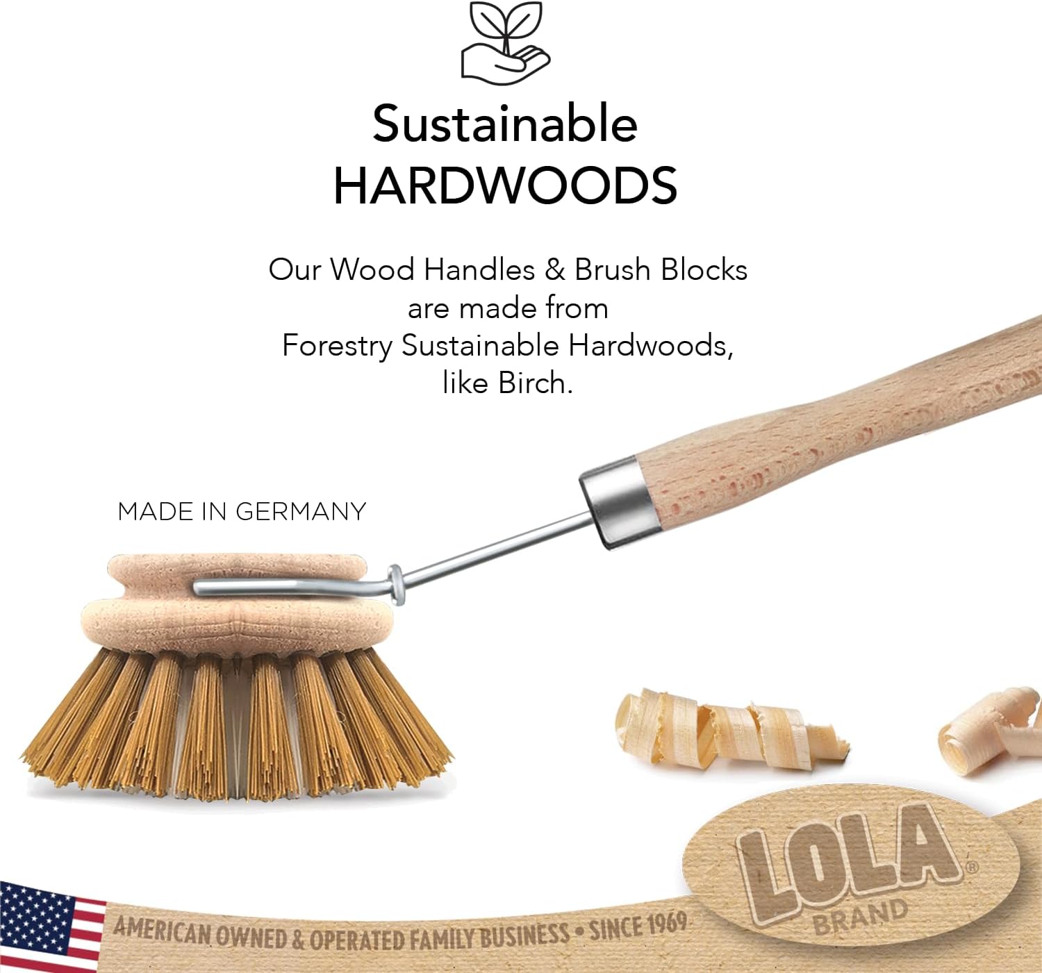 Lola Original Dishwashing Vegetable Brush with EZ-Grip Handle