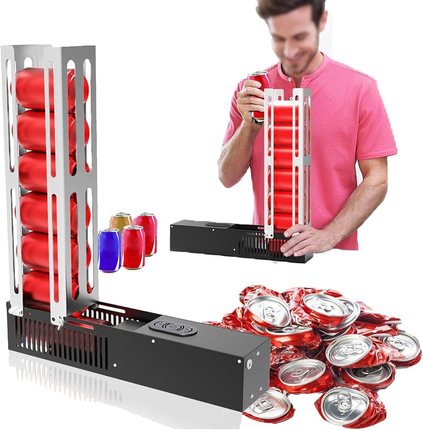 Electric Can Crusher for 8oz-16oz Cans 8 Cans at Once