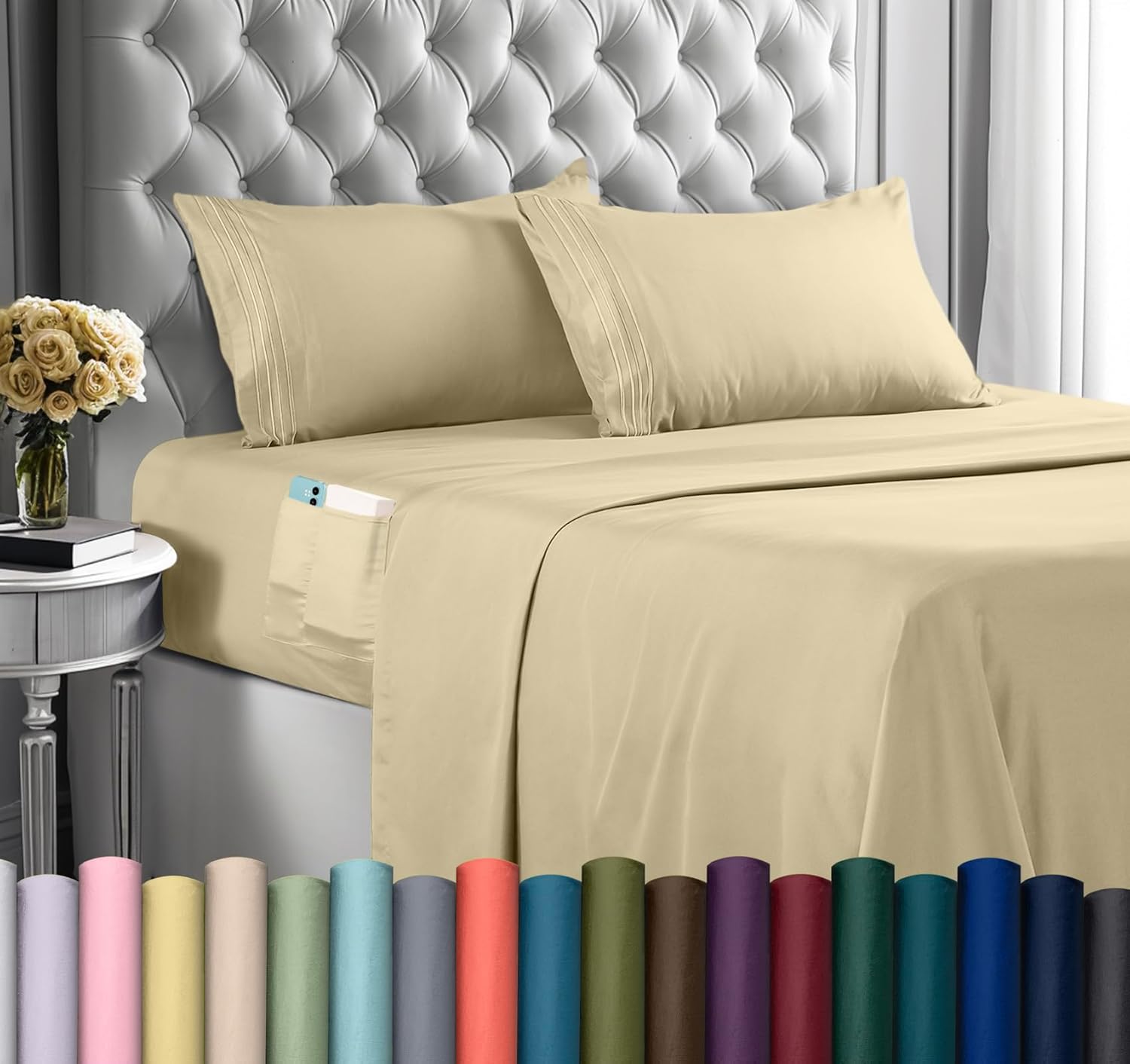 Utopia Bedding Full Sheet Set 4 Piece Deep Pocket