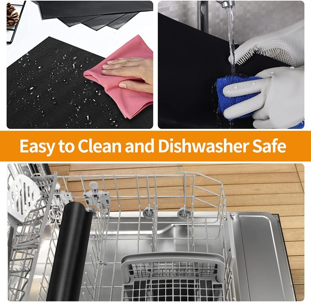 4 Pack Large Oven Liners for Electric Gas Oven Reusable