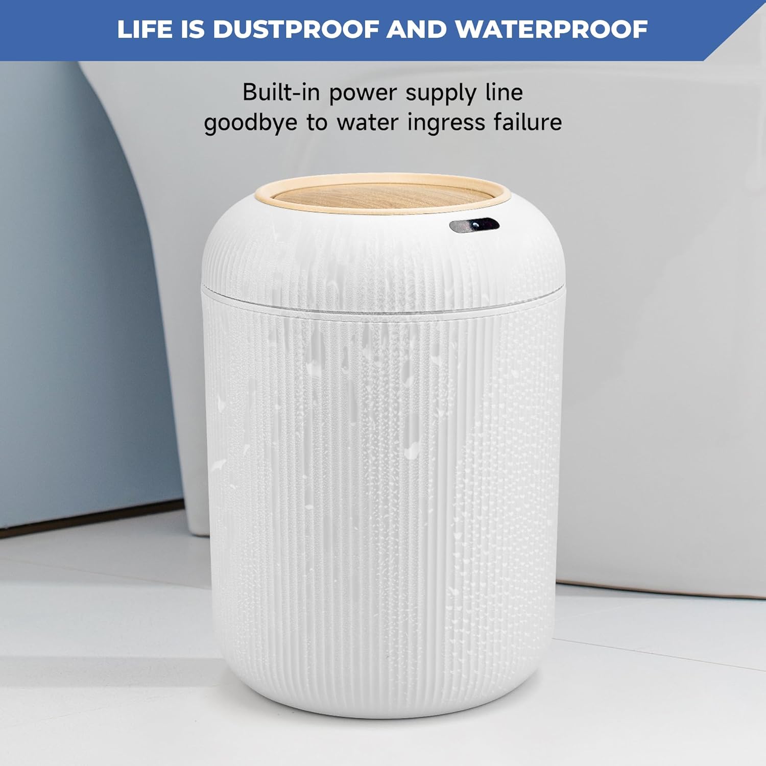 Pukomc Smart Sensor Wastebasket for Kitchen Bathroom Bedroom