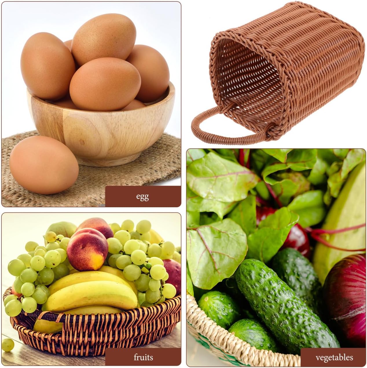 Angoily Hanging Wicker Basket for Home and Outdoor Use