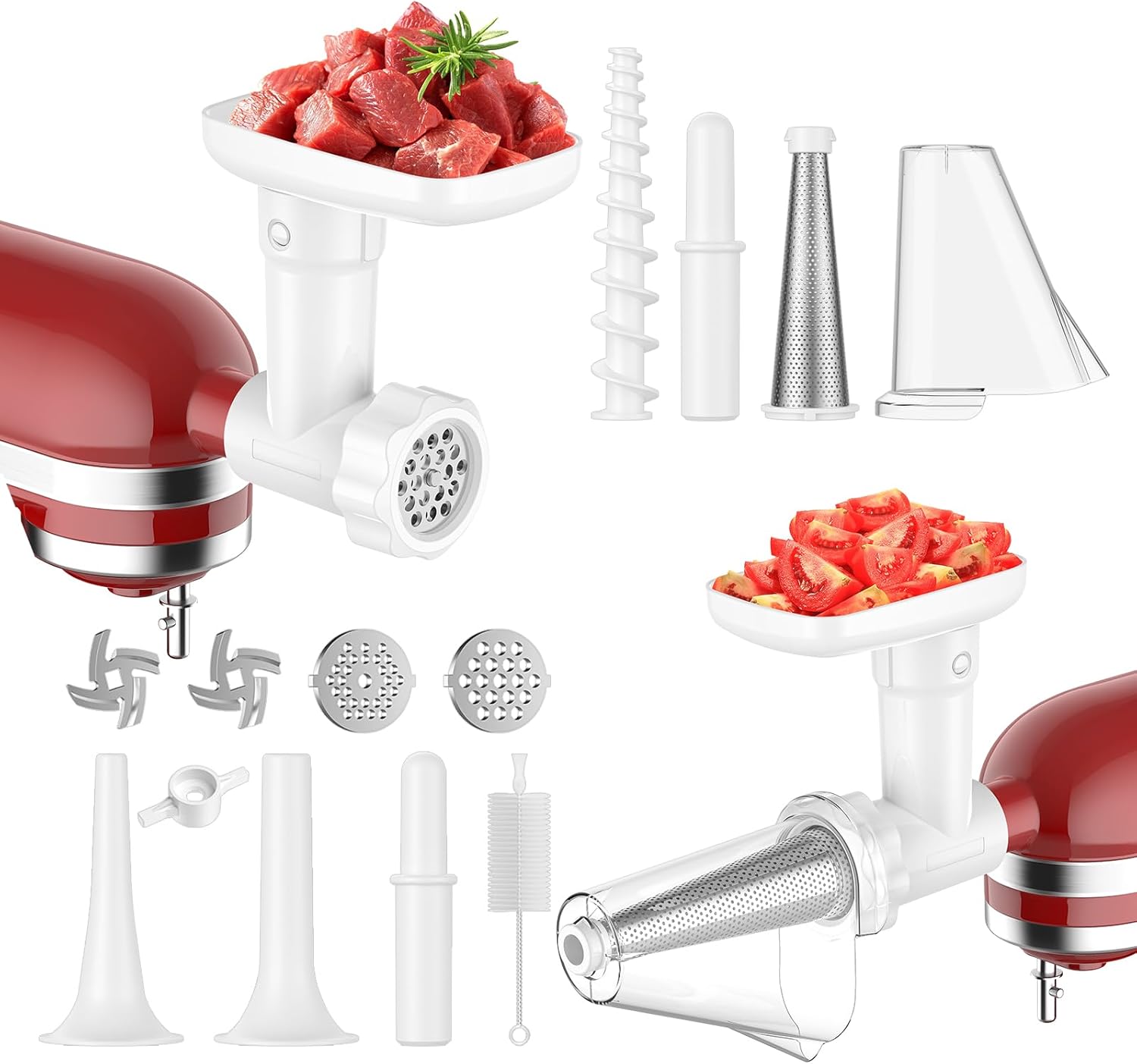 HOZODO Fruit Veg Strainer Meat Grinder for Kitchenaid Mixers