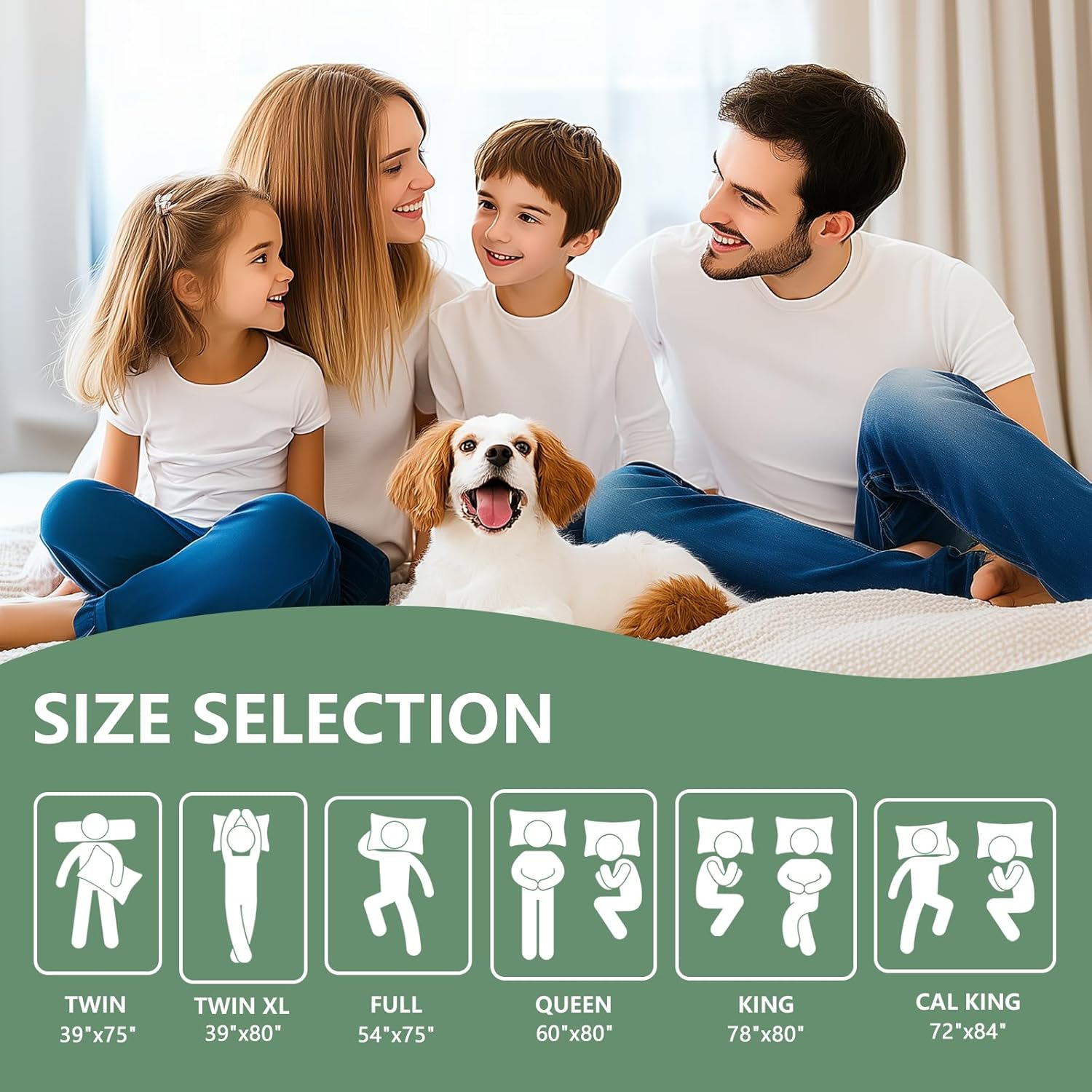 GOPOONY Premium Queen Mattress Protector Waterproof Cooling 3D Air Fabric