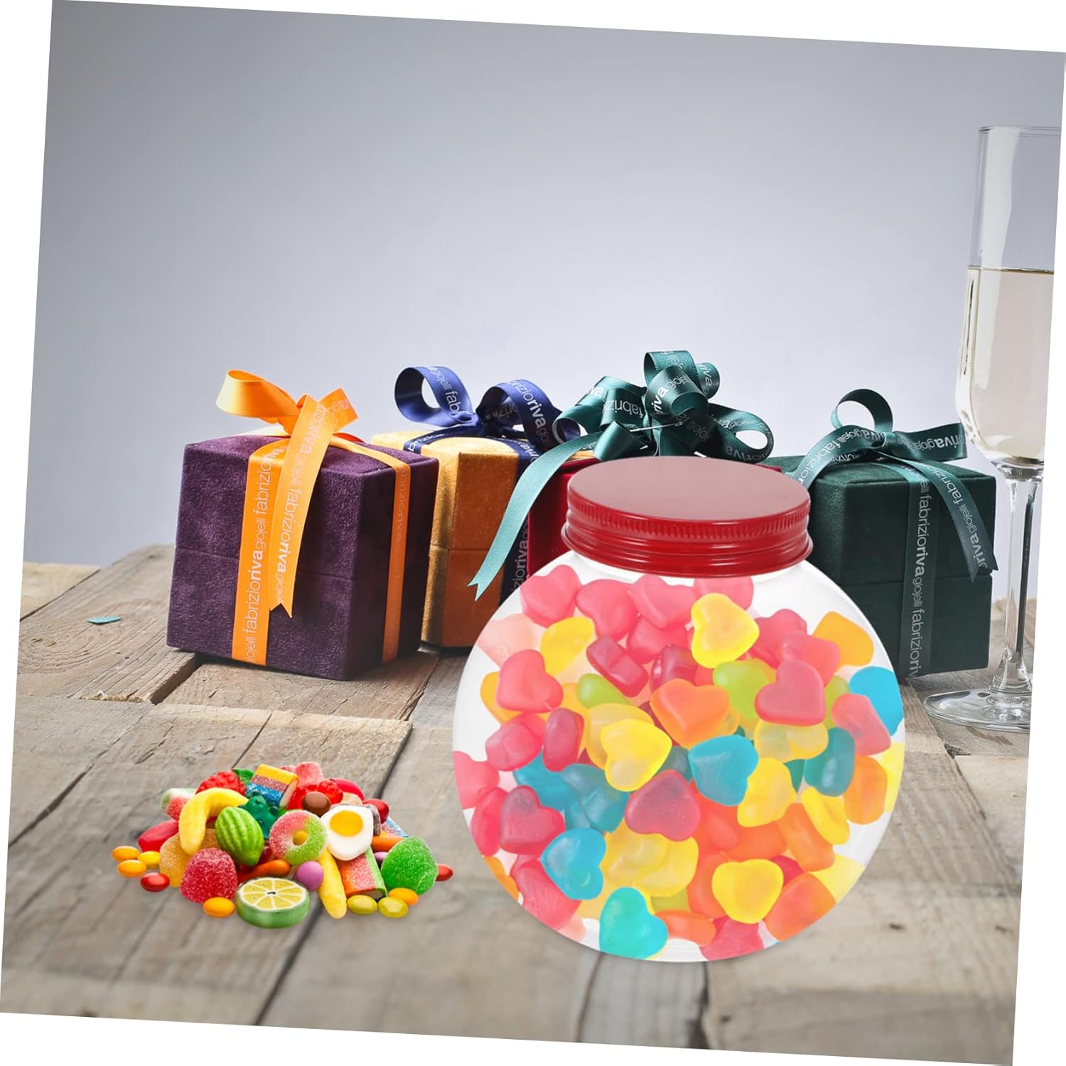 5pcs Christmas Shaped Candy Jar for Parties and Celebrations