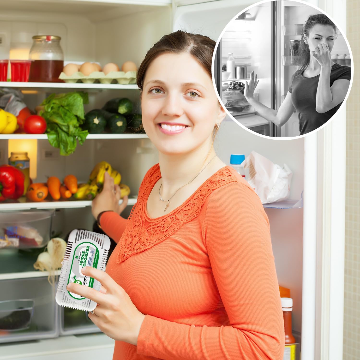 Fridge Ninja 2-Pack Unscented Activated Charcoal Deodorizer