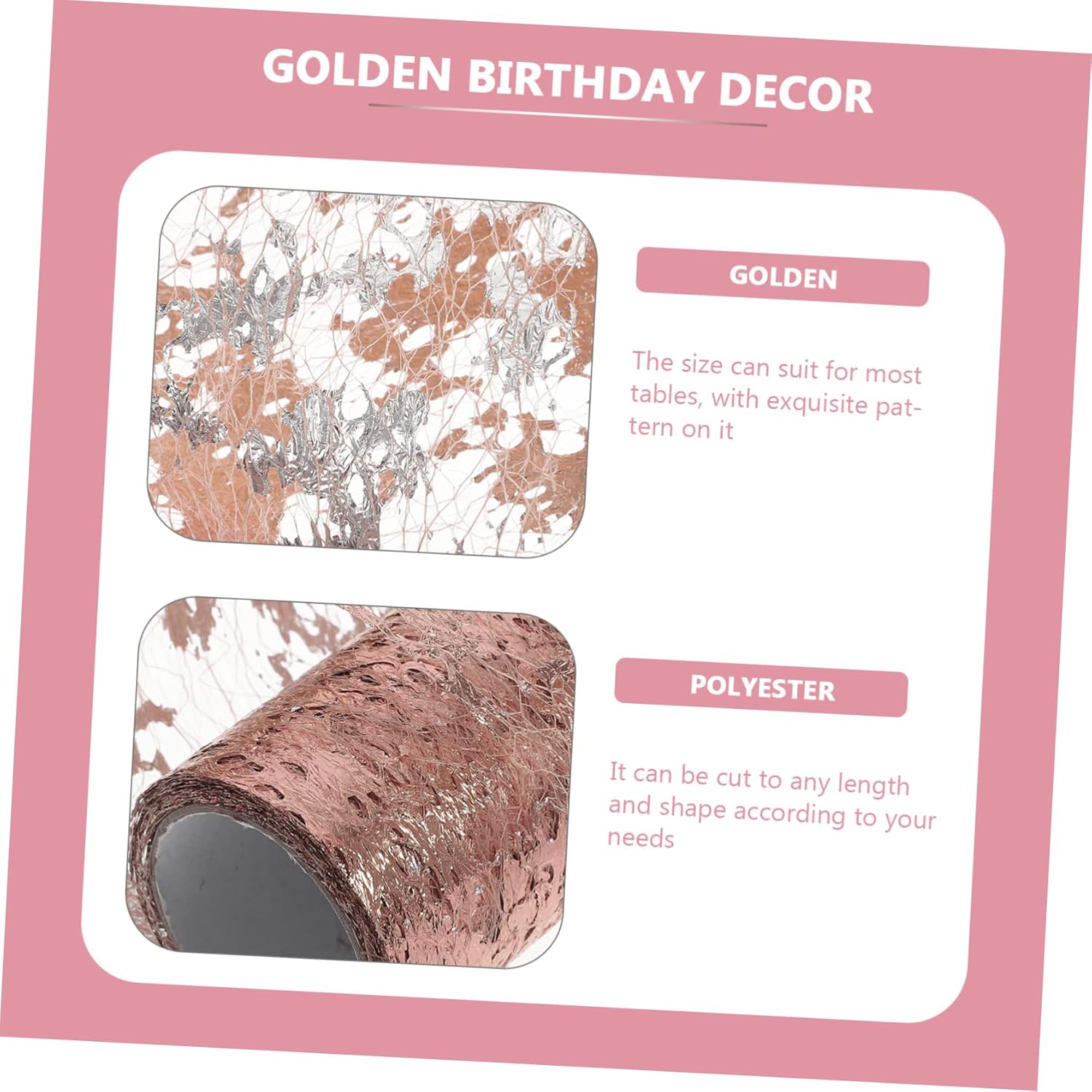 Gold Table Runner for Wedding and Party Decor