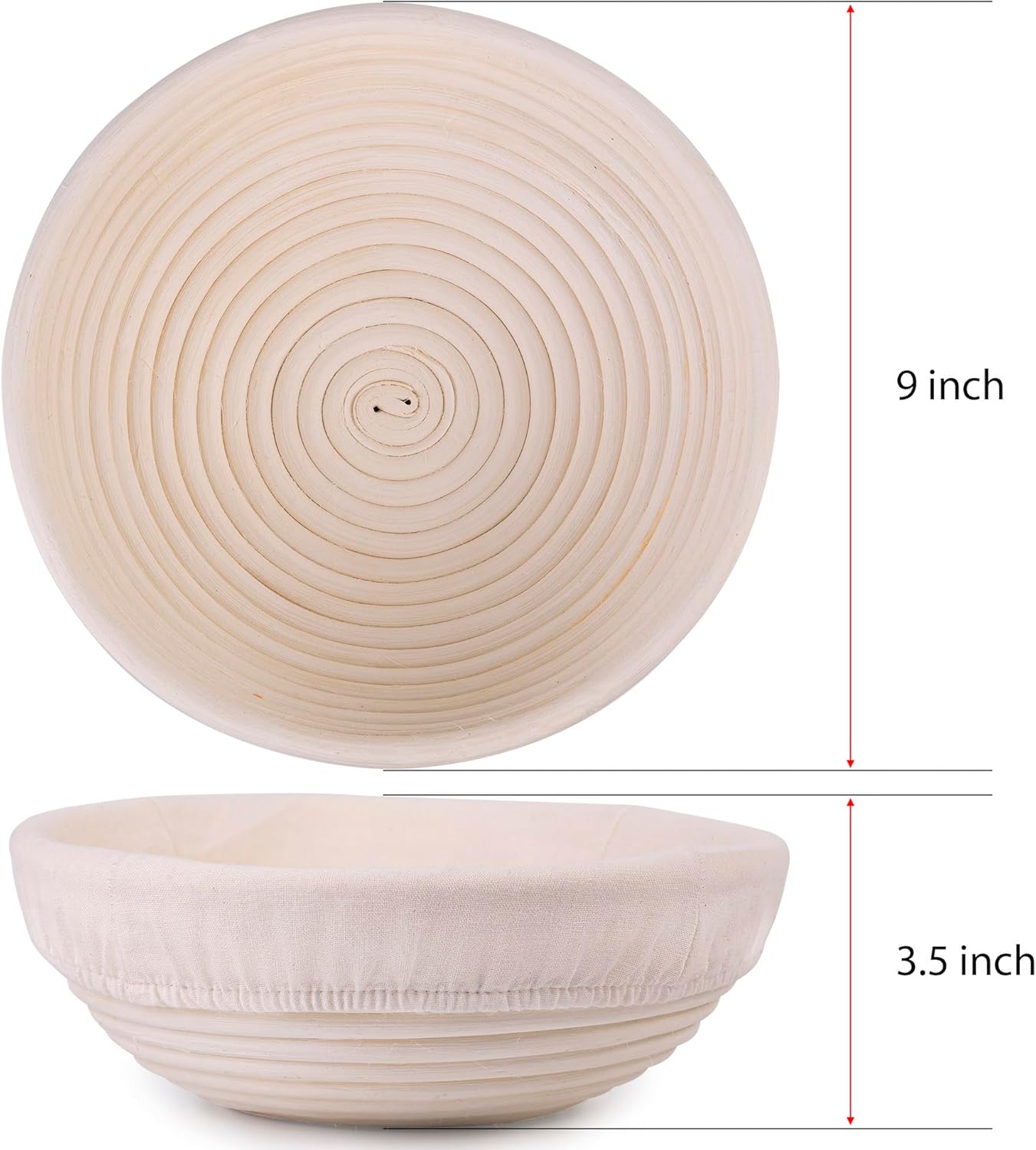 KOLNAMDINH Bread Proofing Baskets Set of 2 9in Round