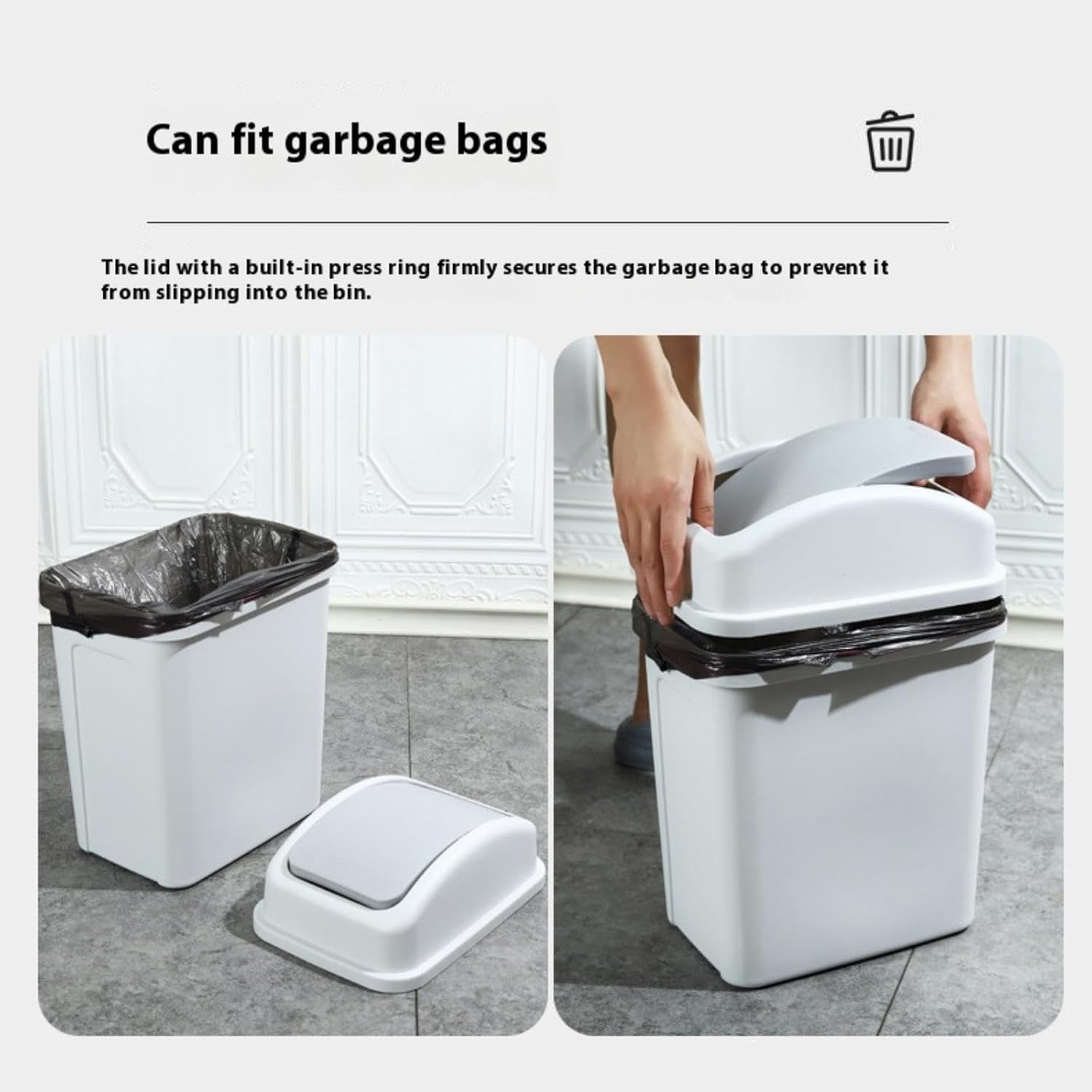 KELINFONG 5 Gallon Trash Can with Lid for Kitchen